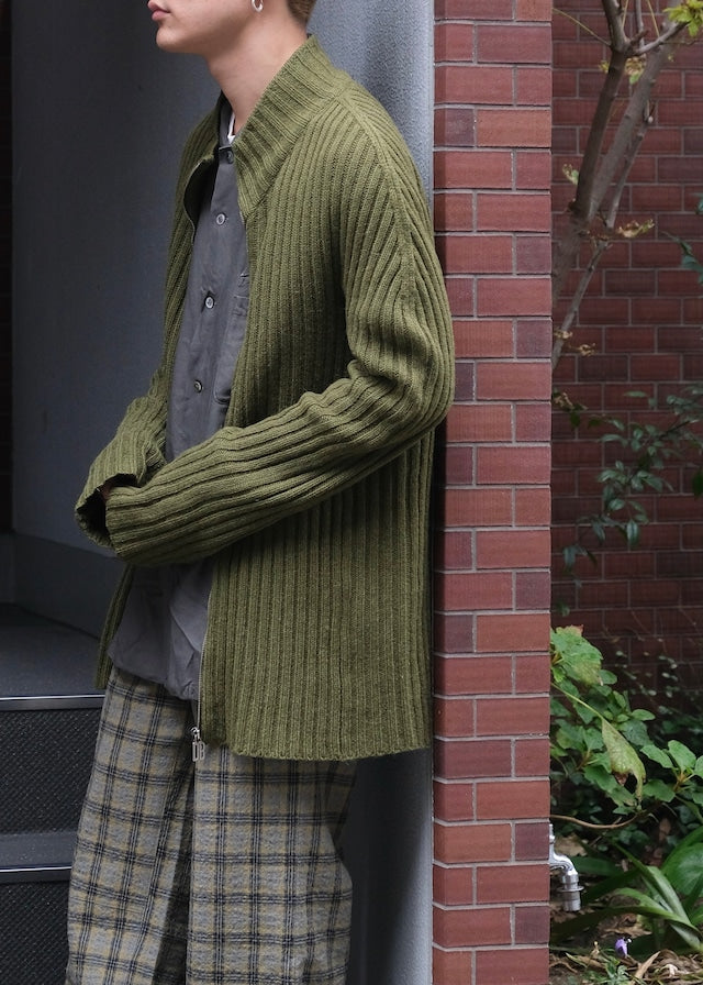 DIRK BIKKEMBERGS 1999AW zip up drivers knit
