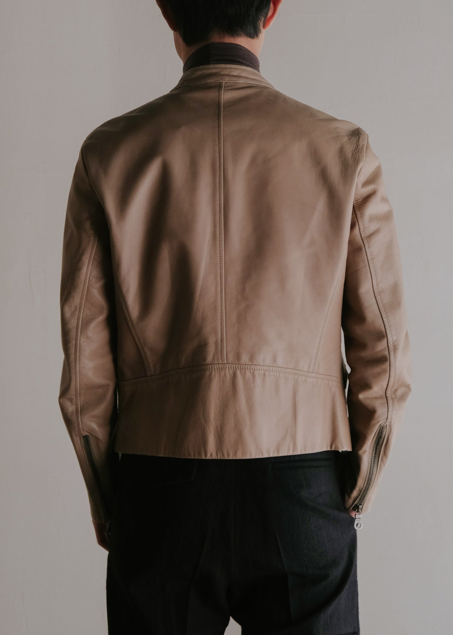 Martin Margiela 08SS 5 zip leather riders jacket
