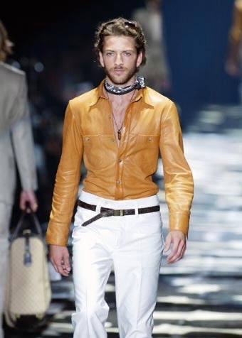 GUCCI by Tom Ford 2004SS tapered cotton trousers