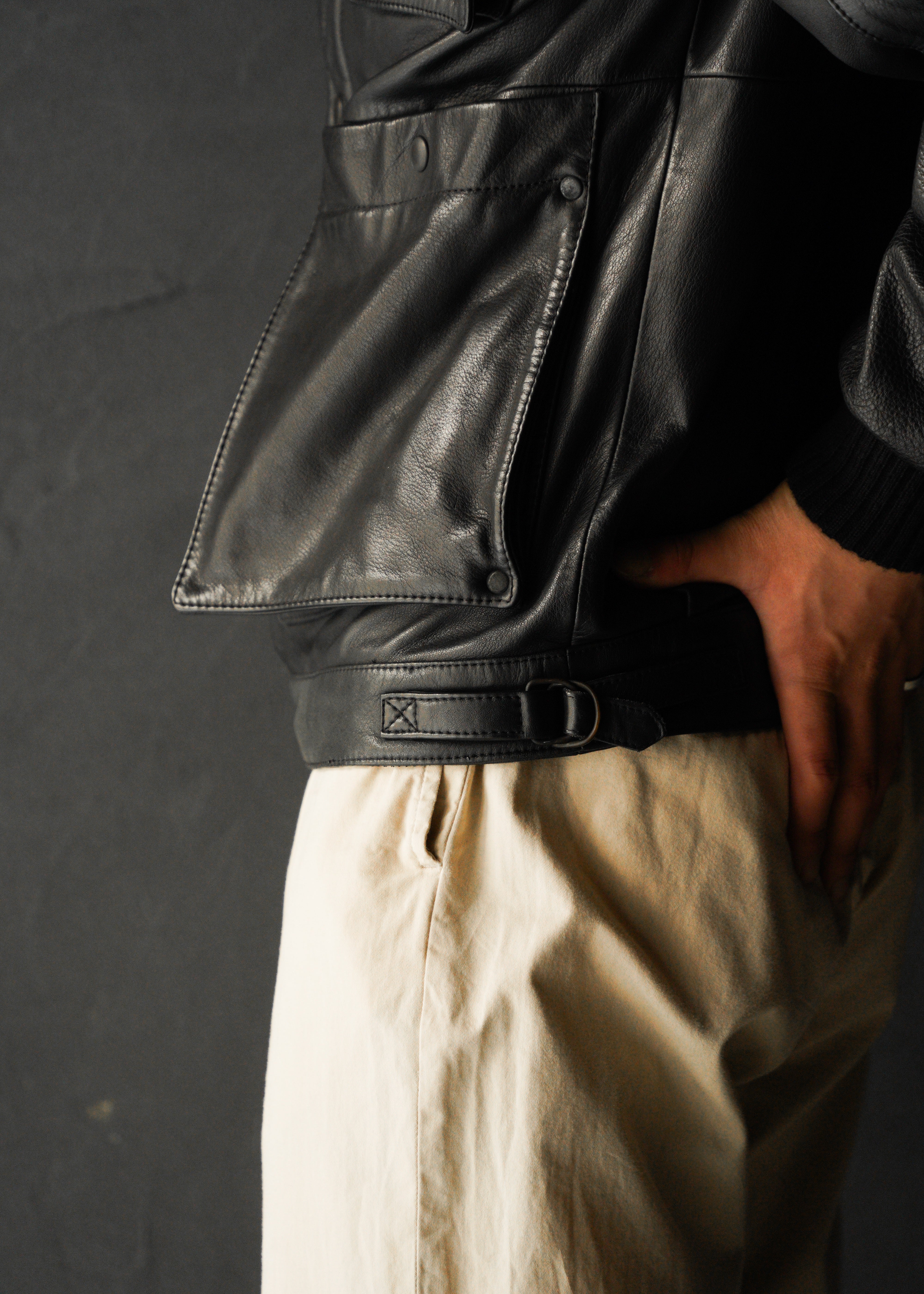 MARTIN MARGIELA 07AW multiple pockets single leather riders jacket