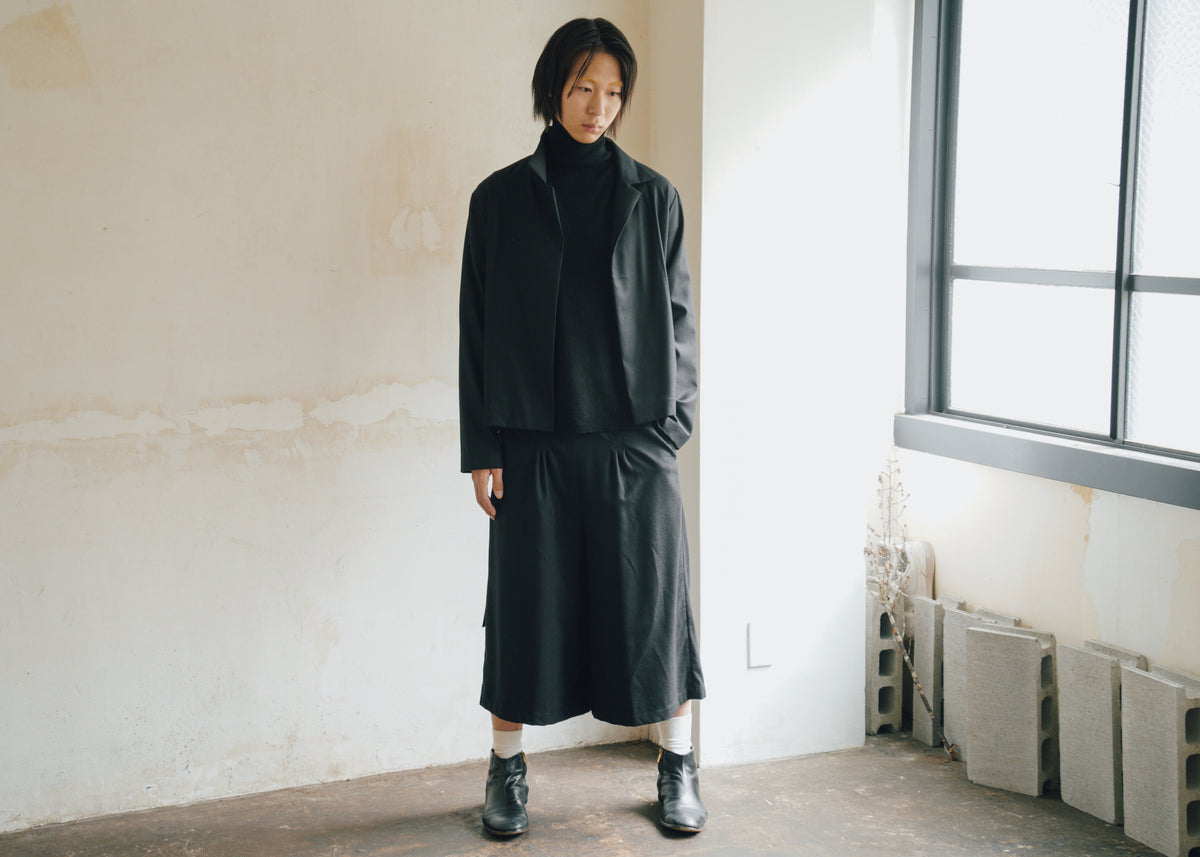 JEANPAULKNOTT 26AW TURTLE NECK SWEATER MILANO KNIT / BLACK