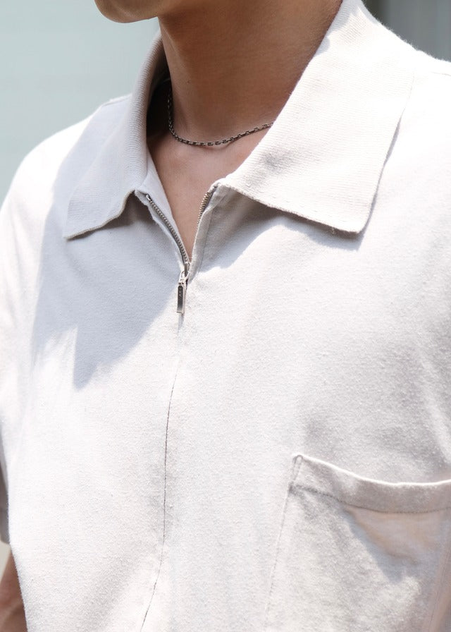 80’s- Y's for men full zip short sleeve shirt