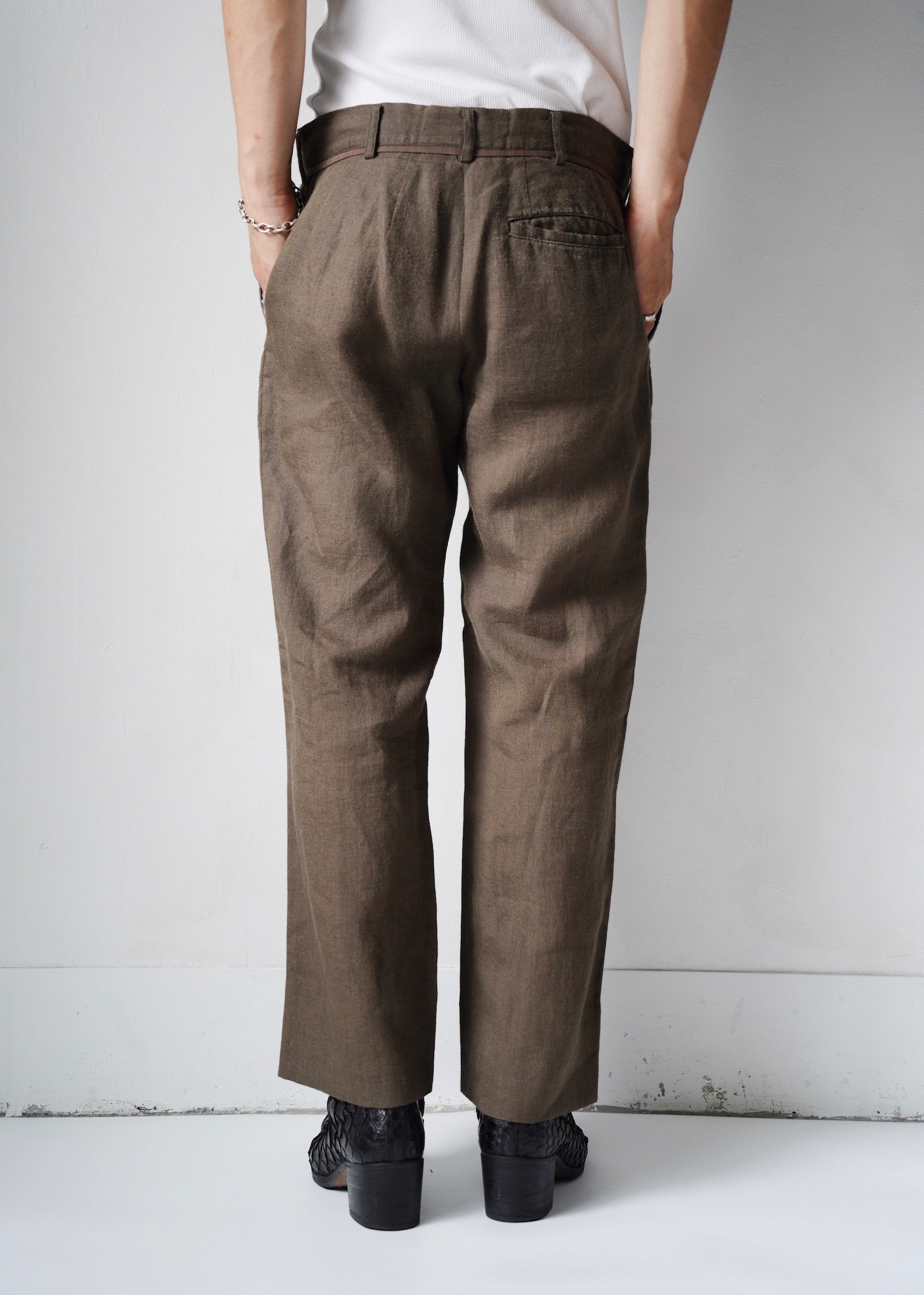 Y’a for men 07SS linen straight pants