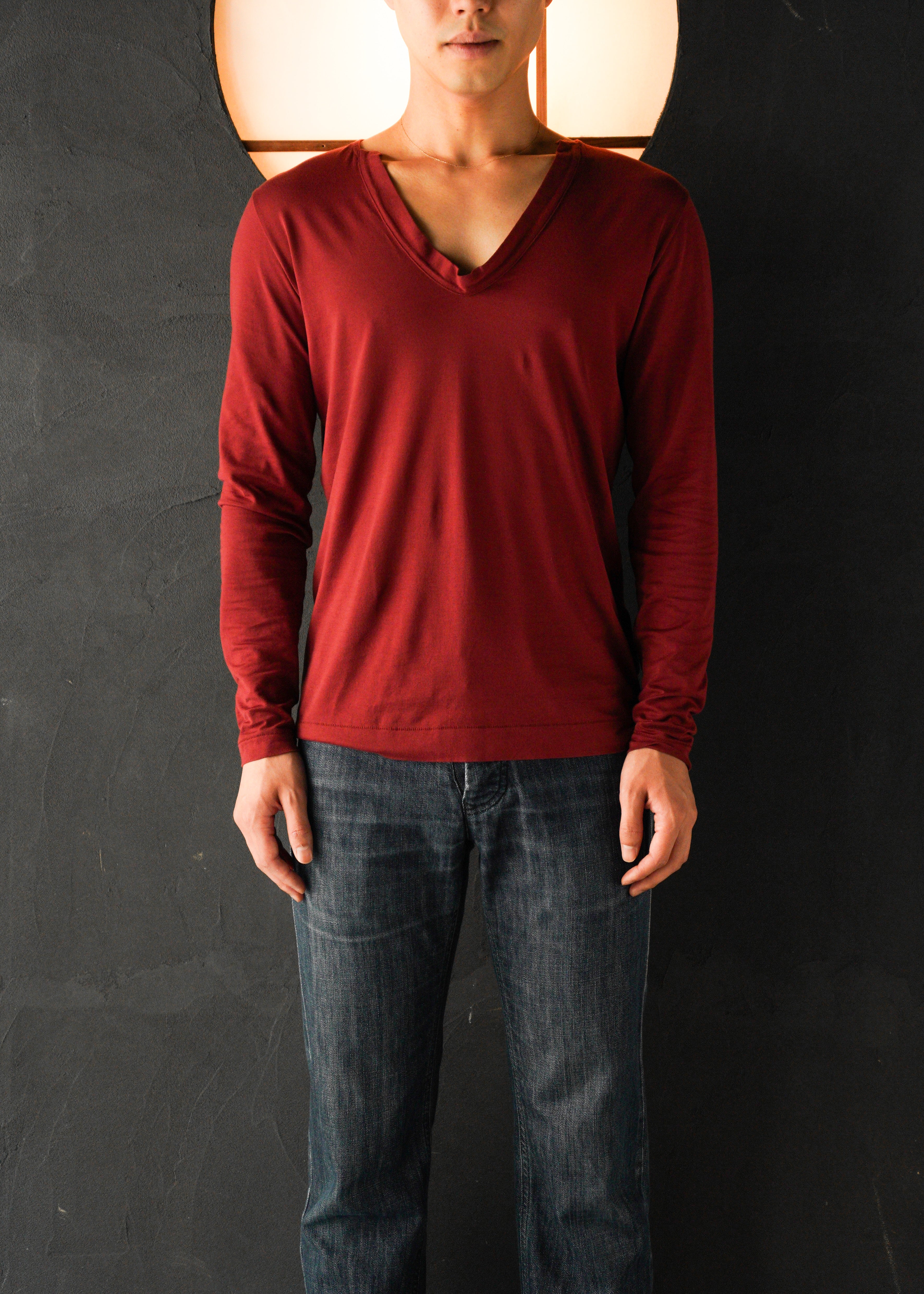 BOTTEGA VENETA 2010SS V neck cotton long sleeve top