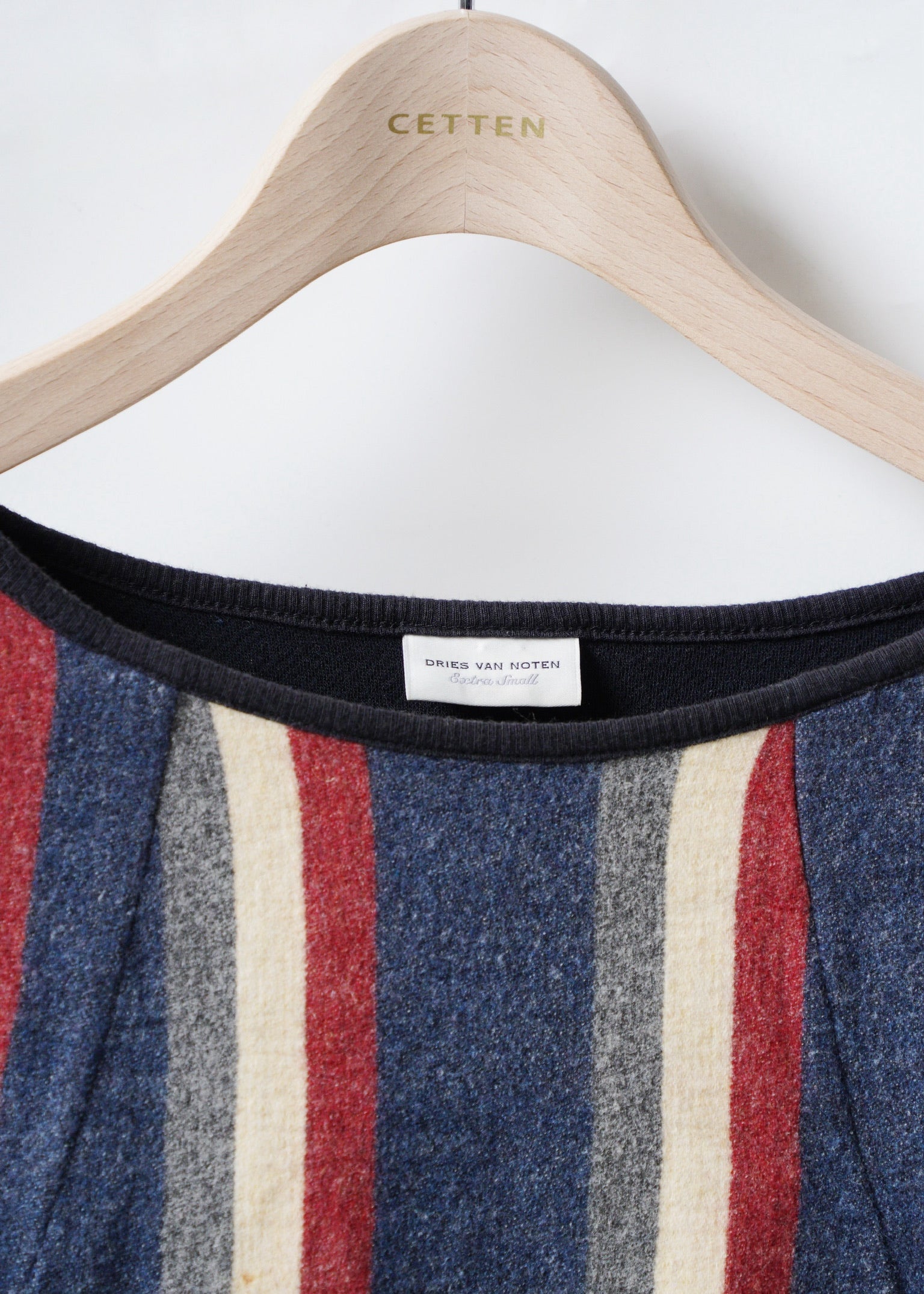 DRIES VAN NOTEN wool cutting T-shirt