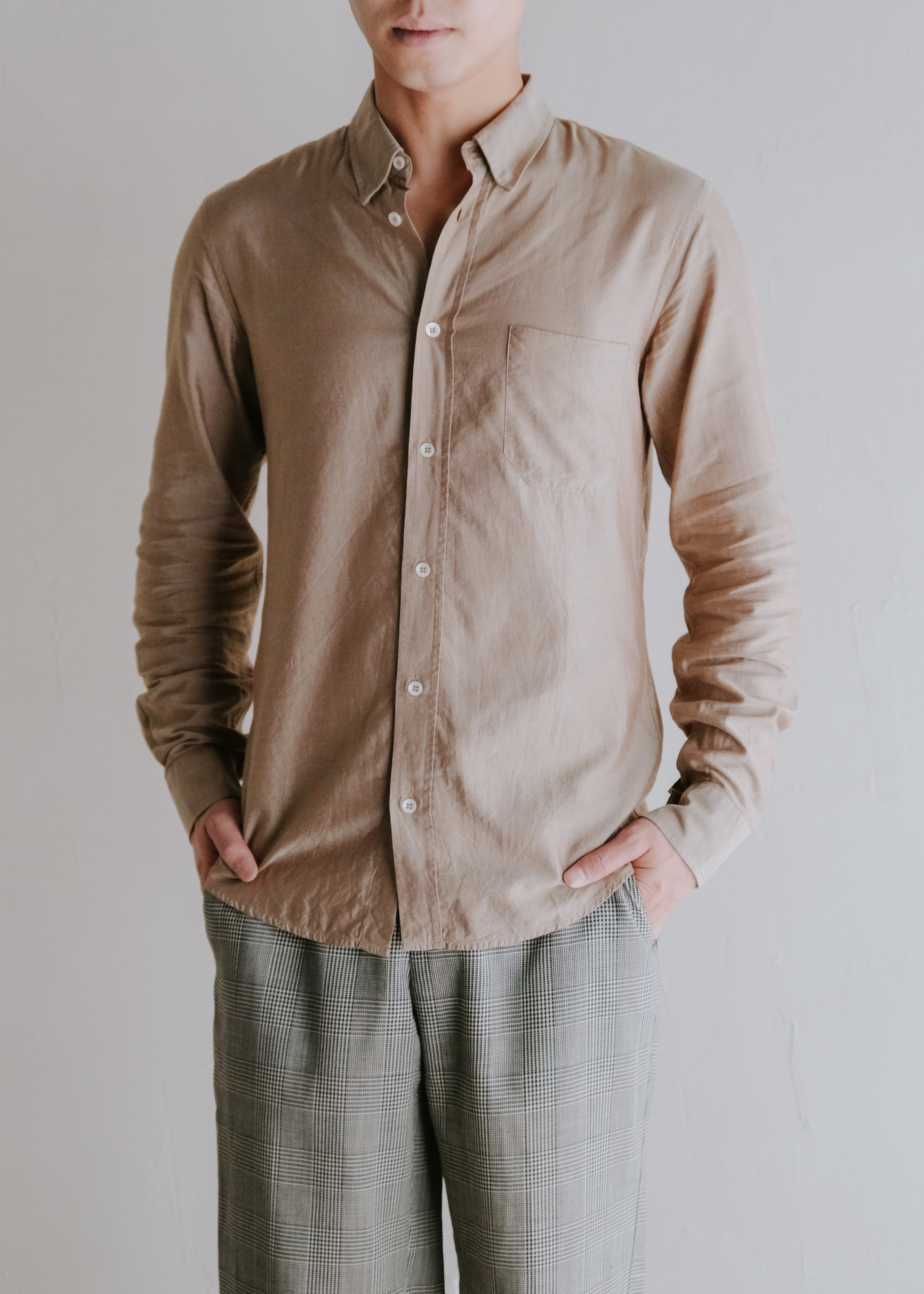 Martin Margiela 07AW snap button down collar shirt