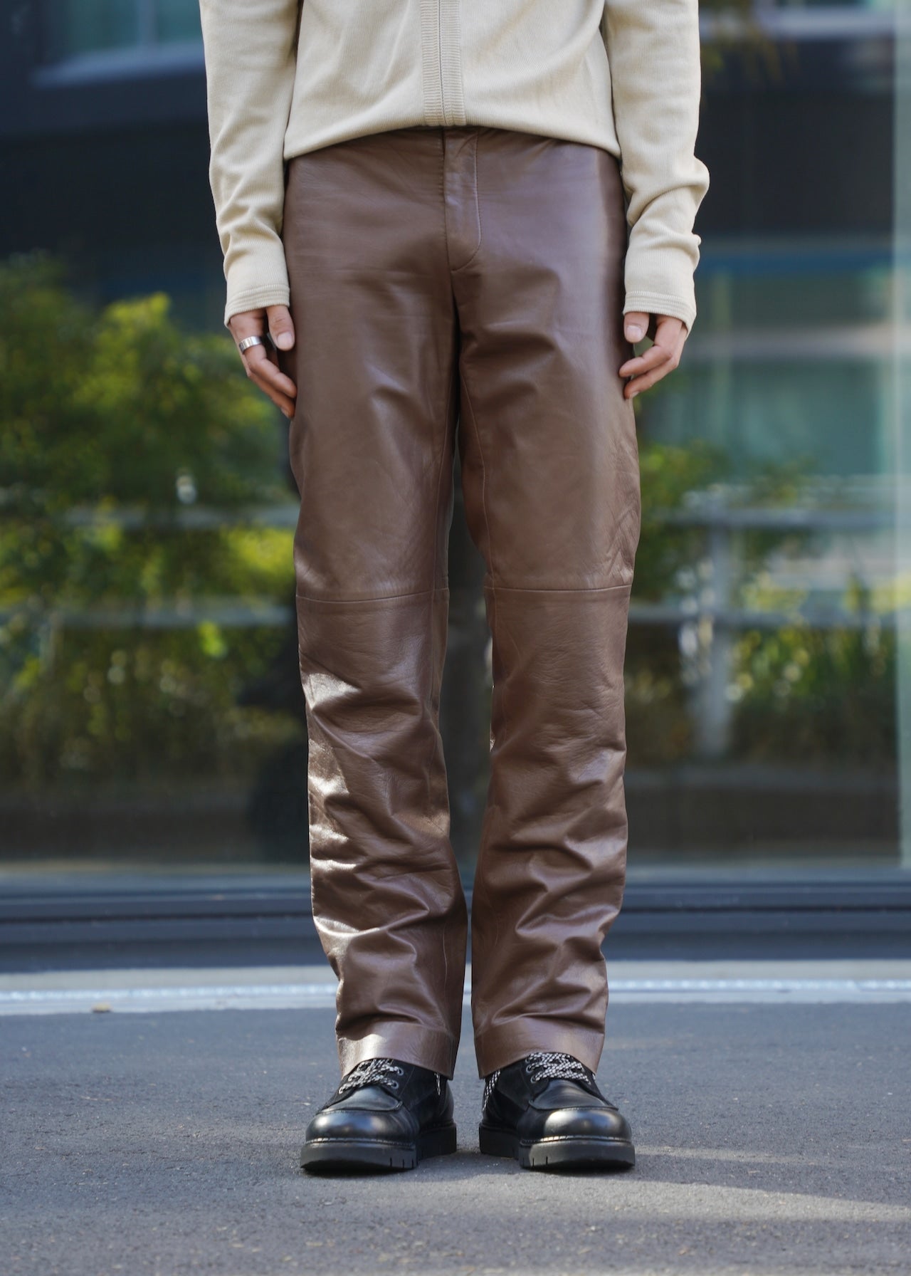 CoSTUME NATIONAL HOMME leather pants
