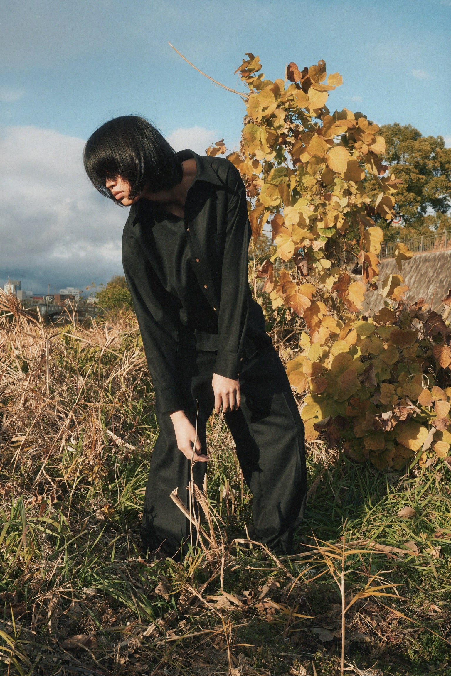 Ex. SASAKI SATORU imperfection shirt / Black