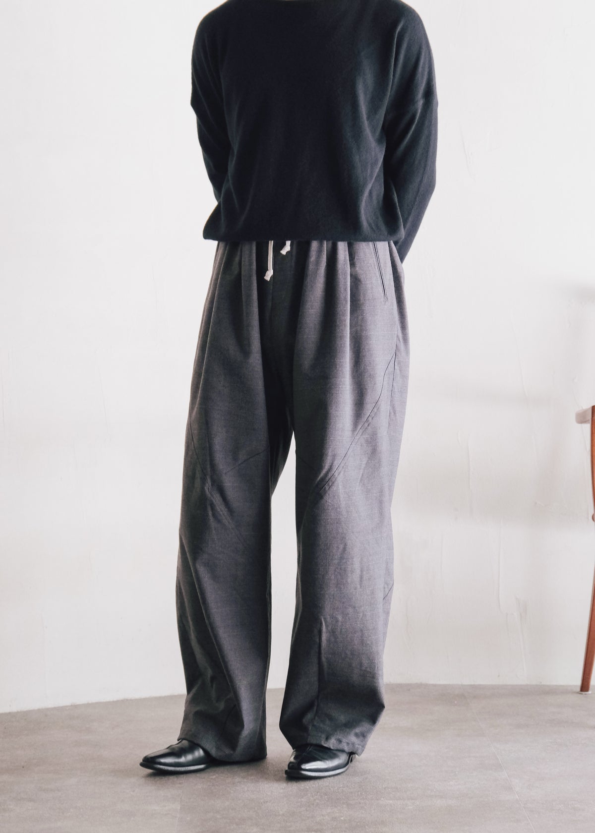 Ex. HOMO LUDENS 26AW Y.M. Jockey easy pants / charcoal