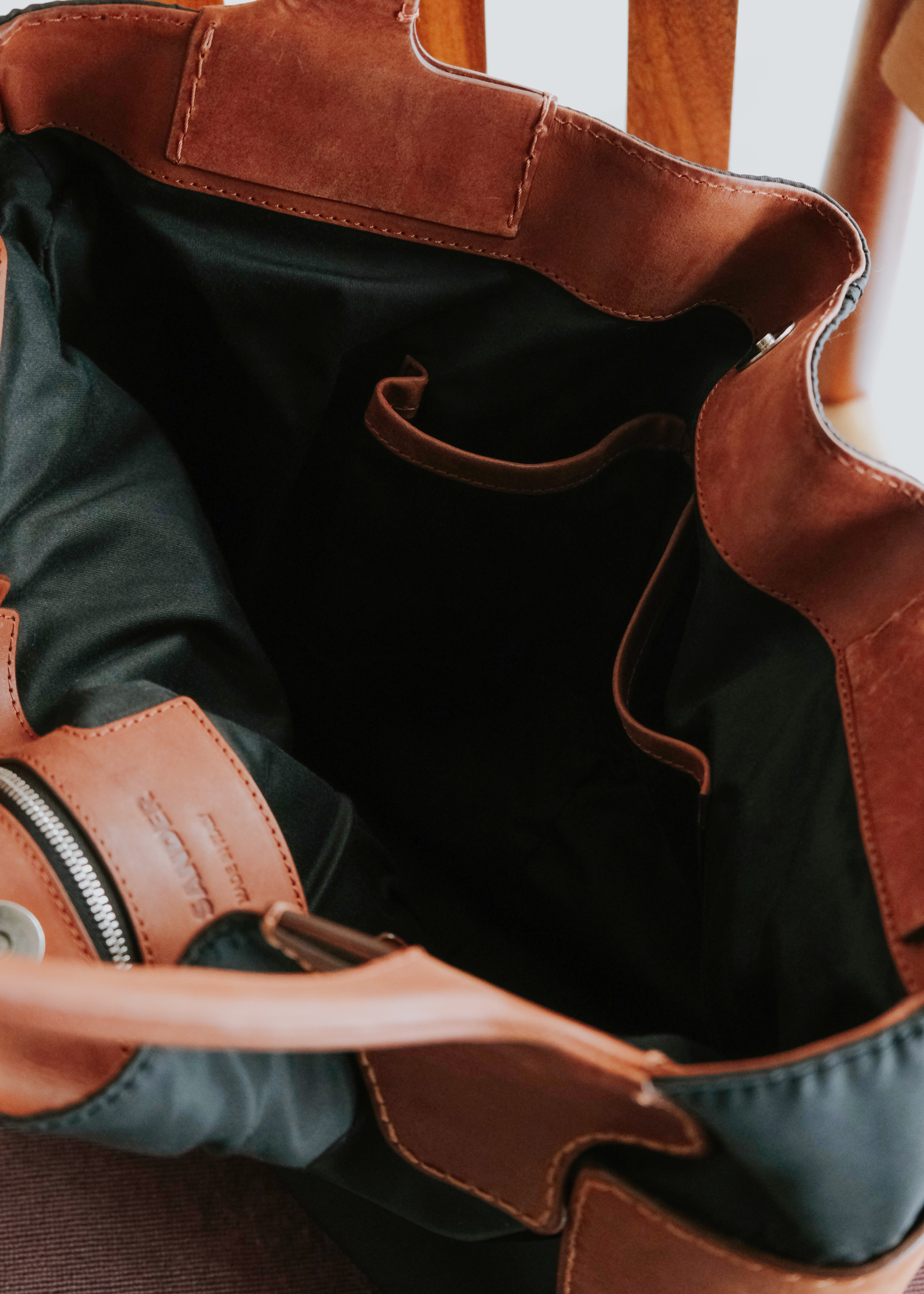 JIL SANDER switching leather hand bag