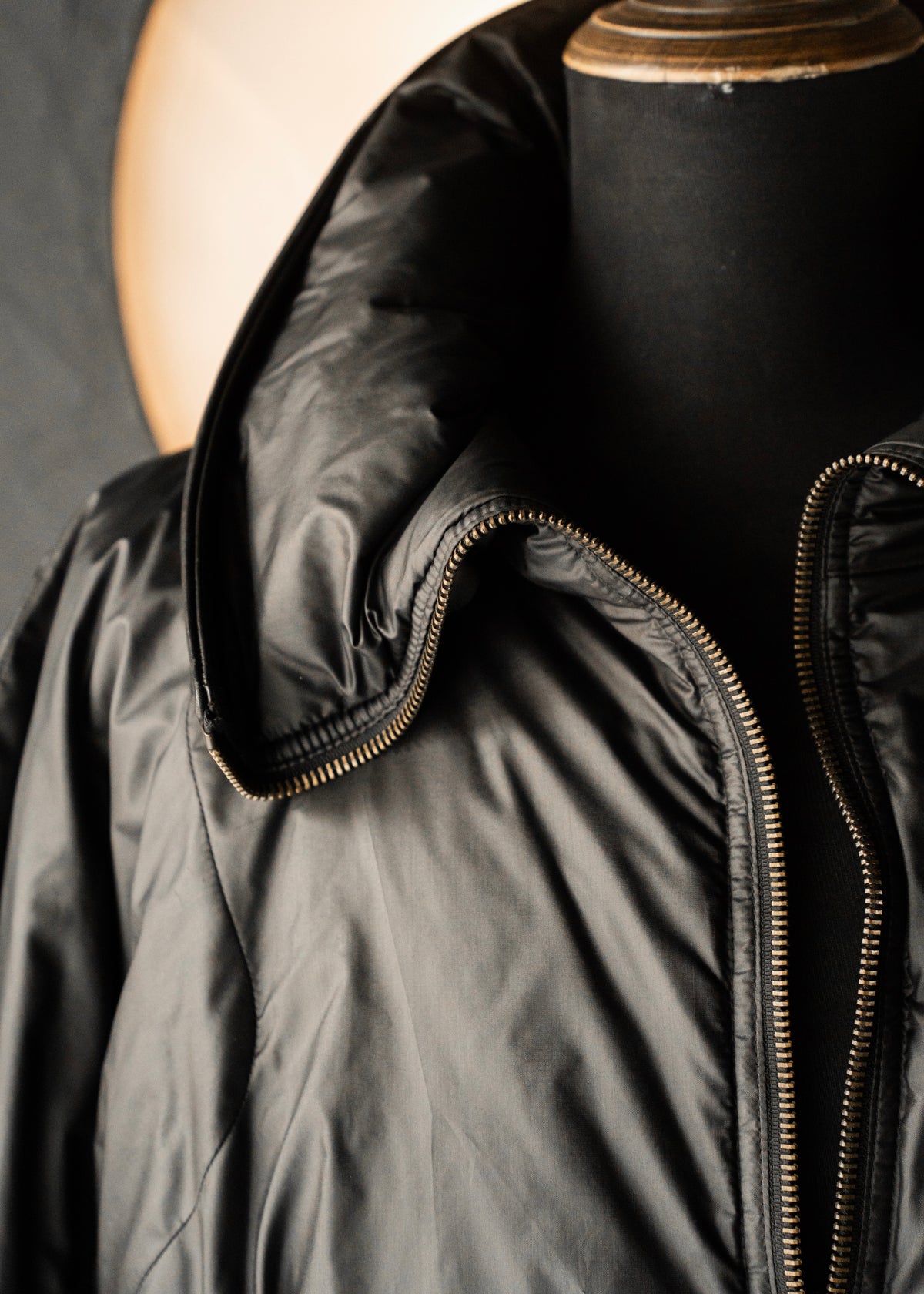 DIRK BIKKEMBERGS 99AW space collar zip up nylon jacket