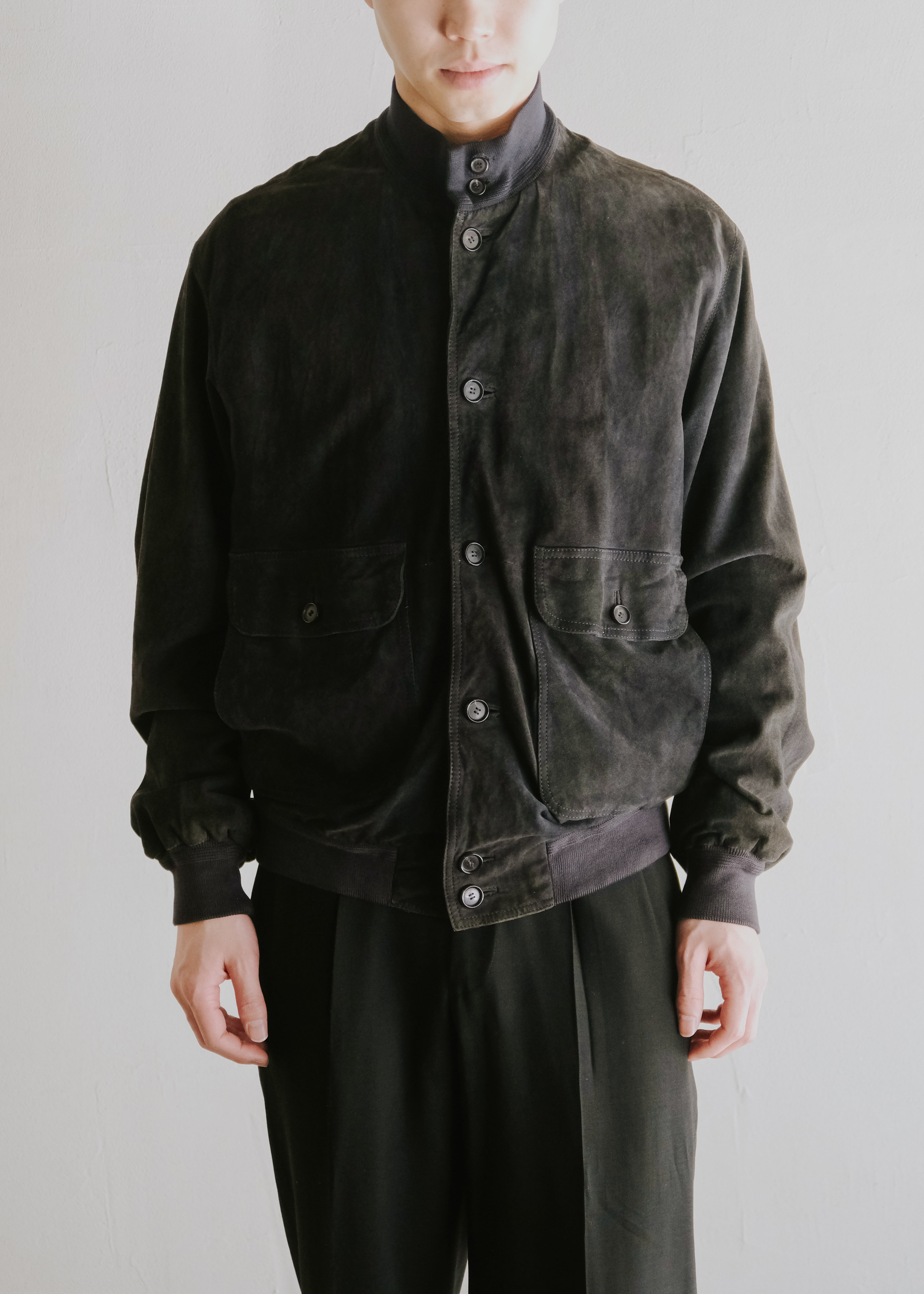 90's ENRICO MANDELLI suede leather valstar jacket