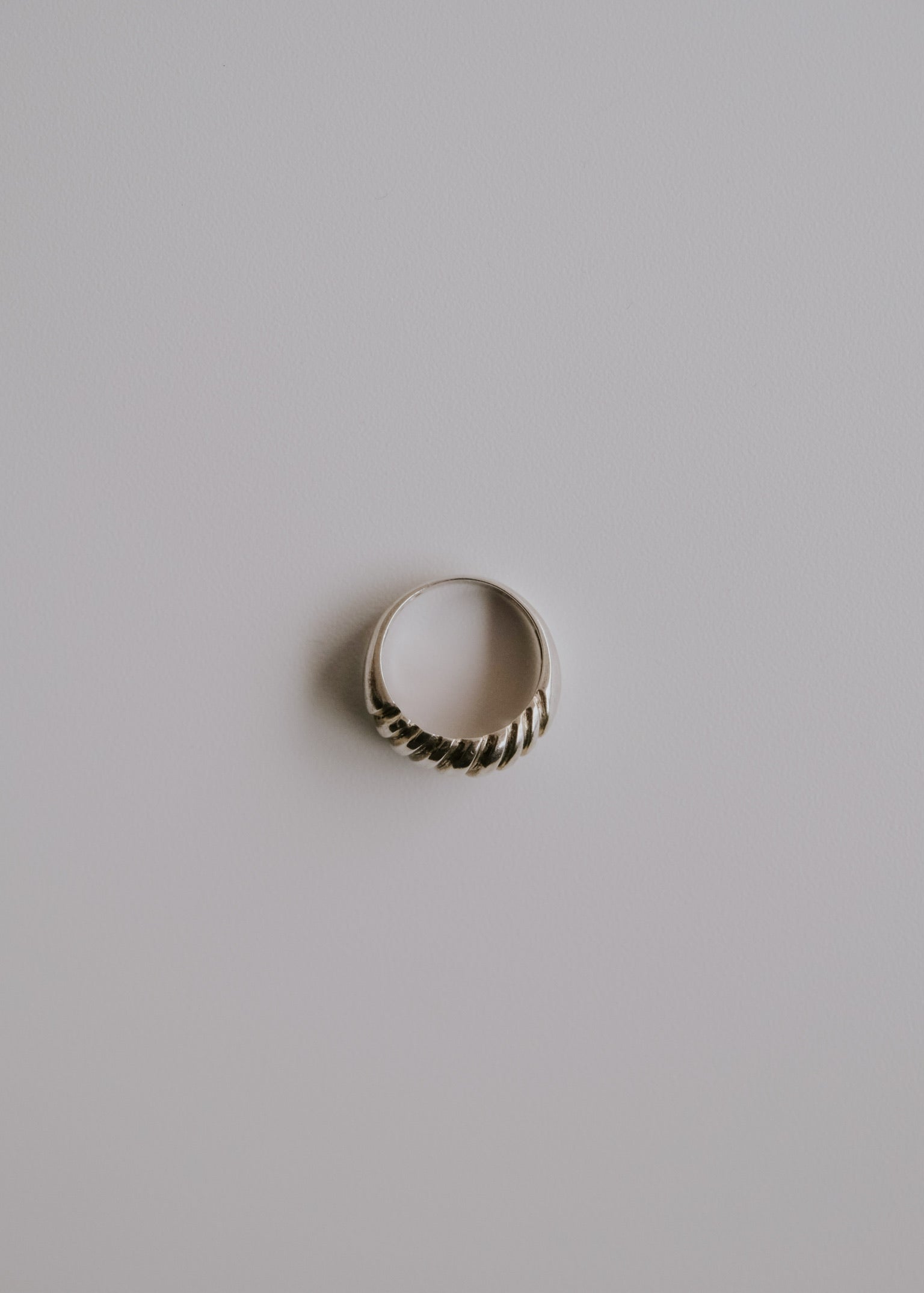 Silver 925 dome shell ring