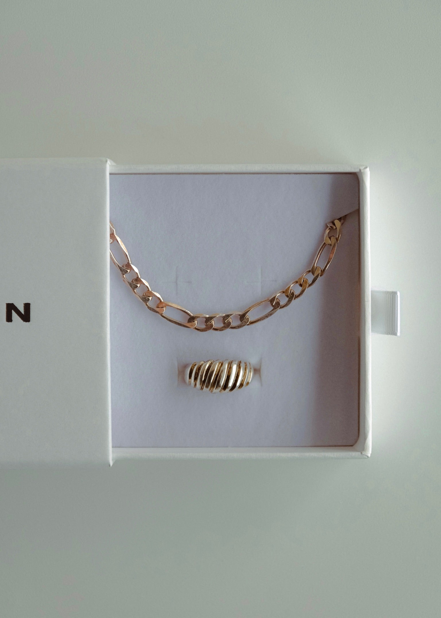 50’s Italian vintage oval chain bracelet