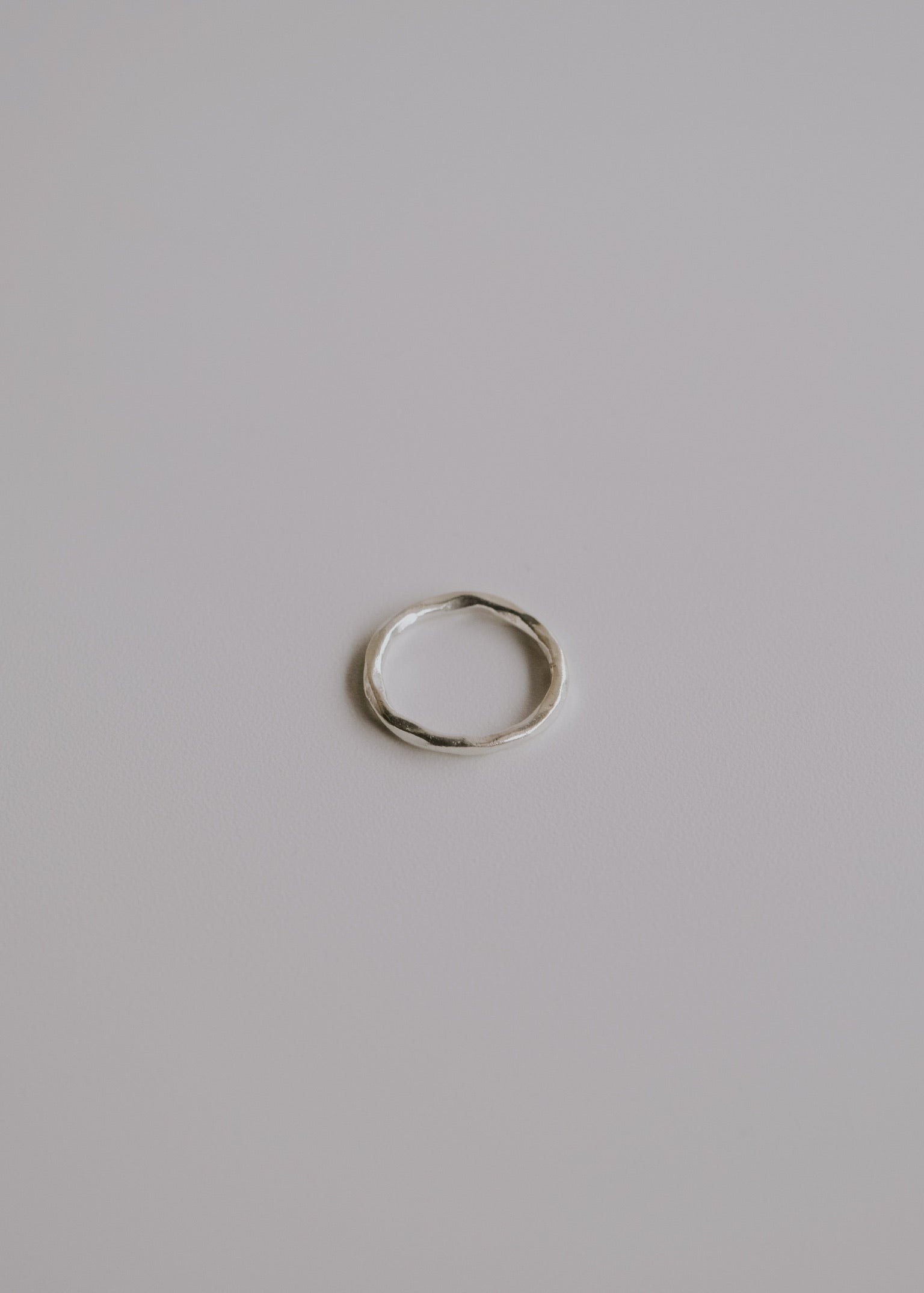 Karen tribal silver hammered texture ring