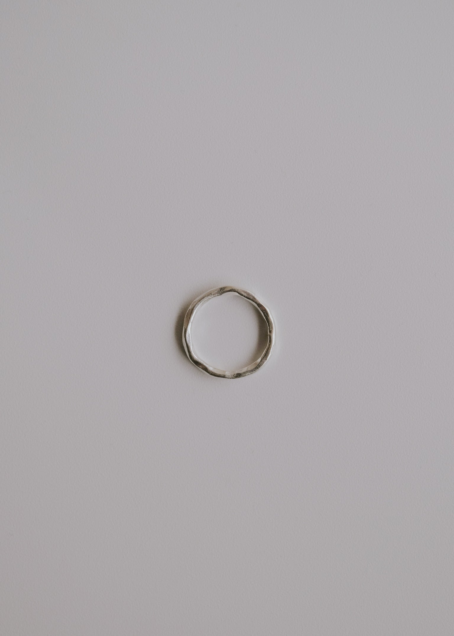 Karen tribal silver hammered texture ring