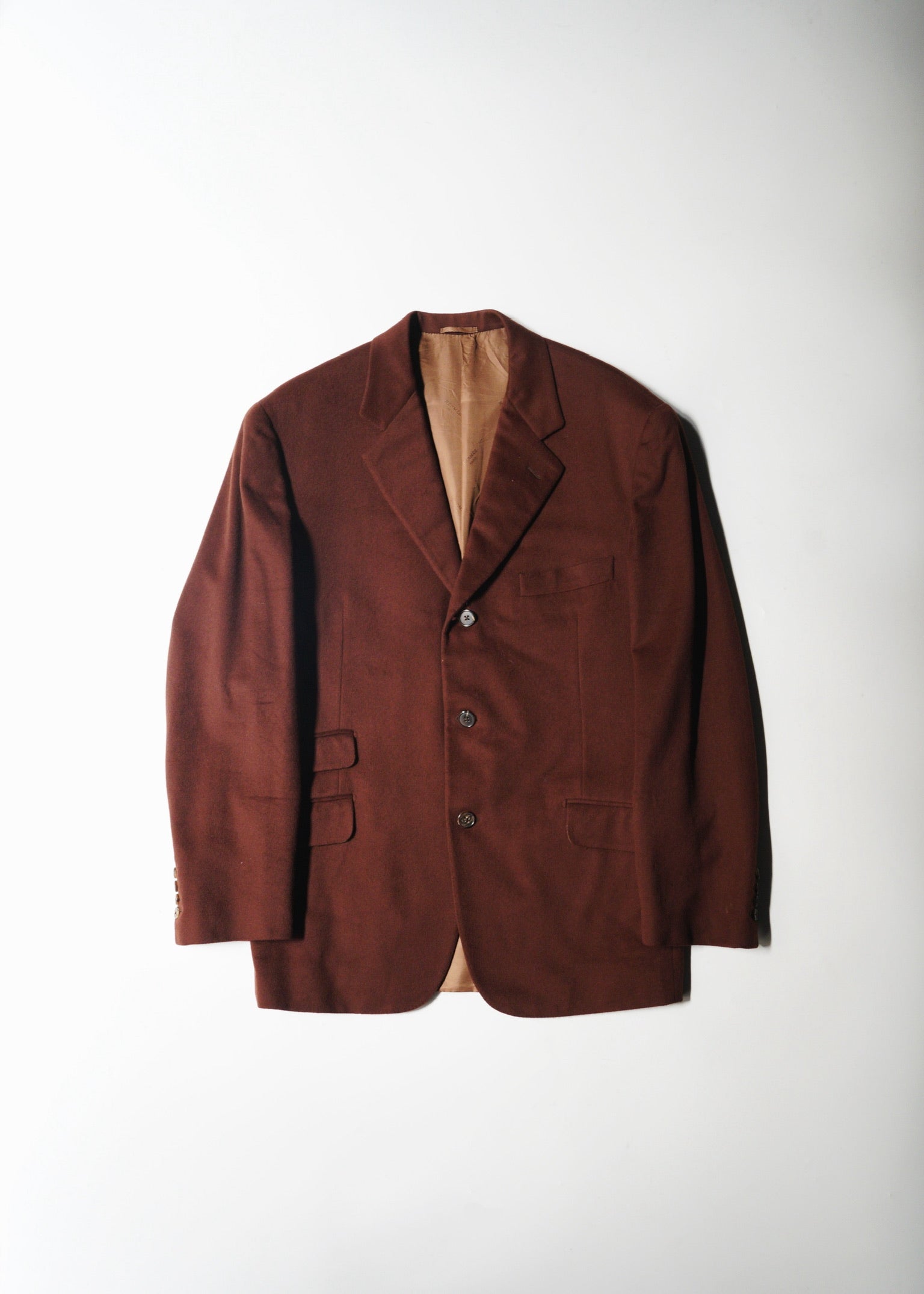 HERMÈS pure cashmere single 3b tailored jacket