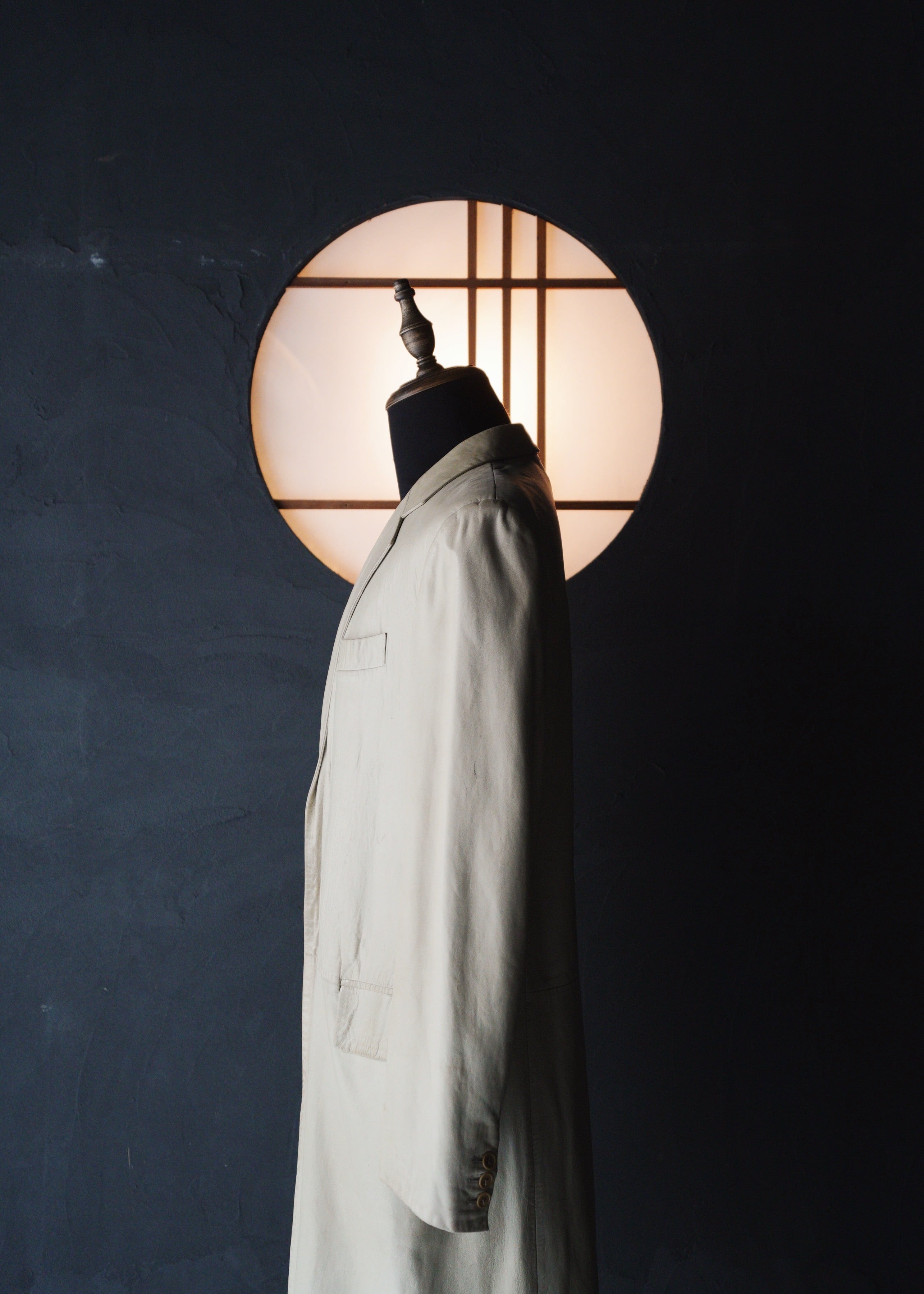 90’s HELMUT LANG fly front leather coat