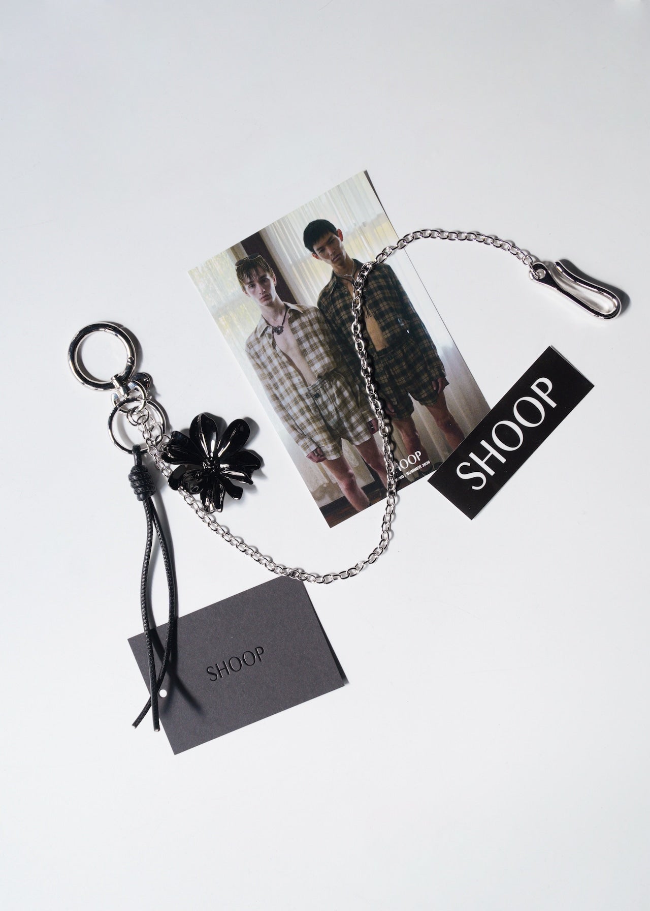 SHOOP 26SS black lily wallet chain