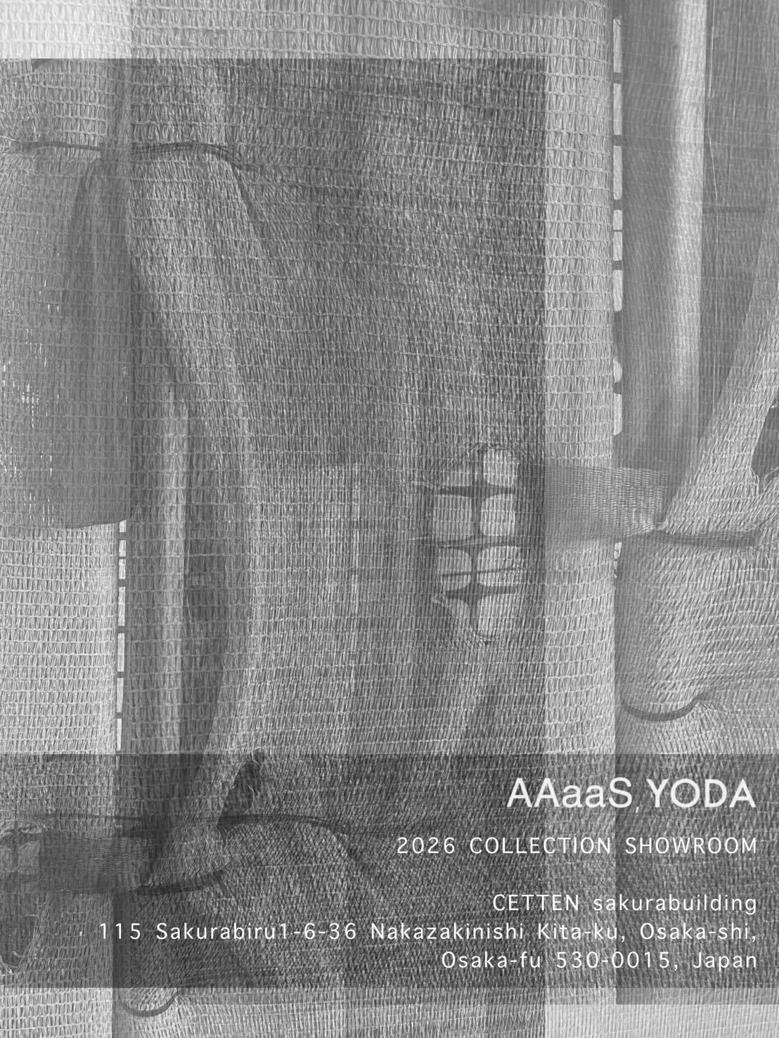 YODA × AAaaS 26AW pre order exhibition at CETTEN sakurabuilding