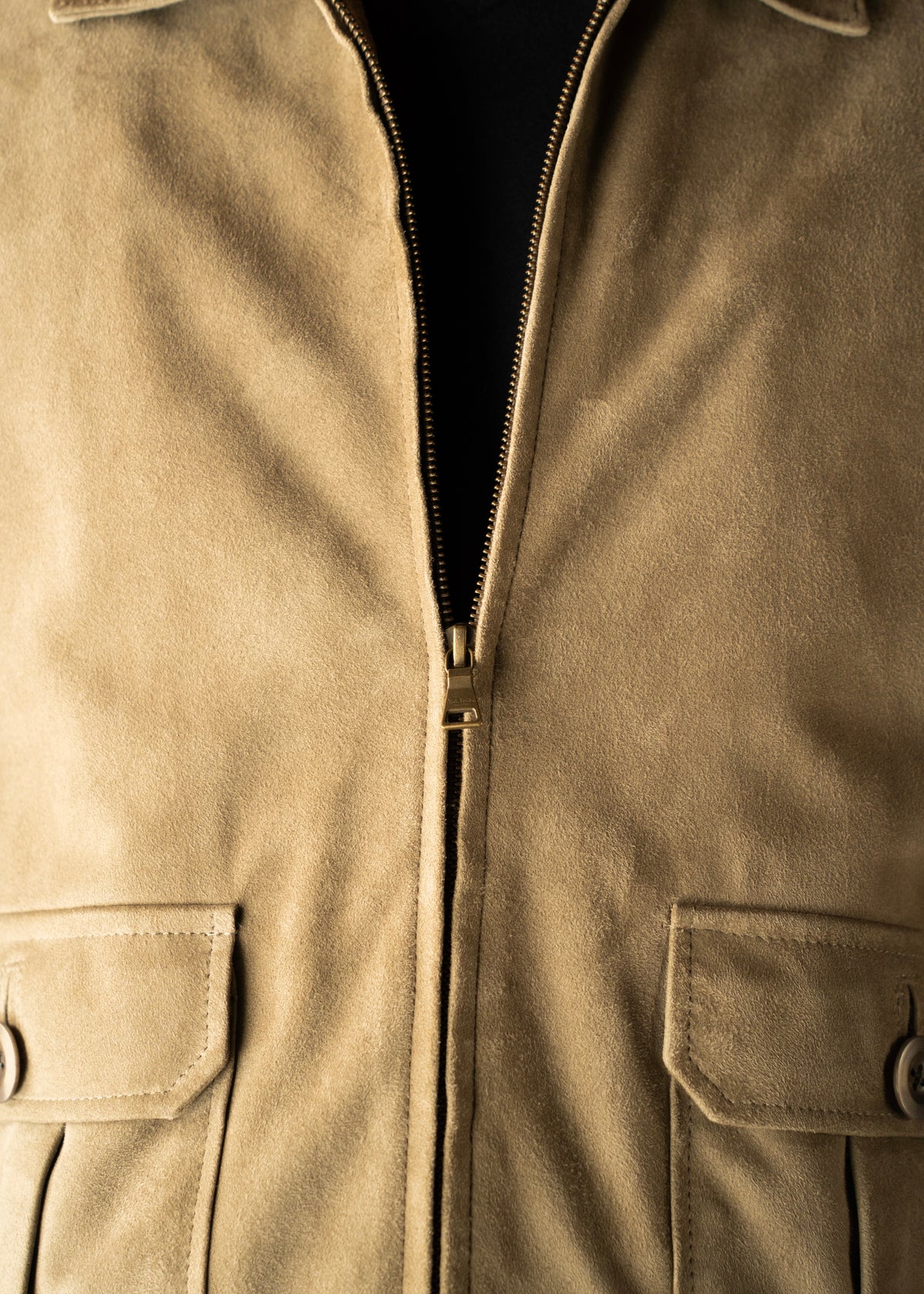 10’s Paul Smith goat suede zip up leather jacket