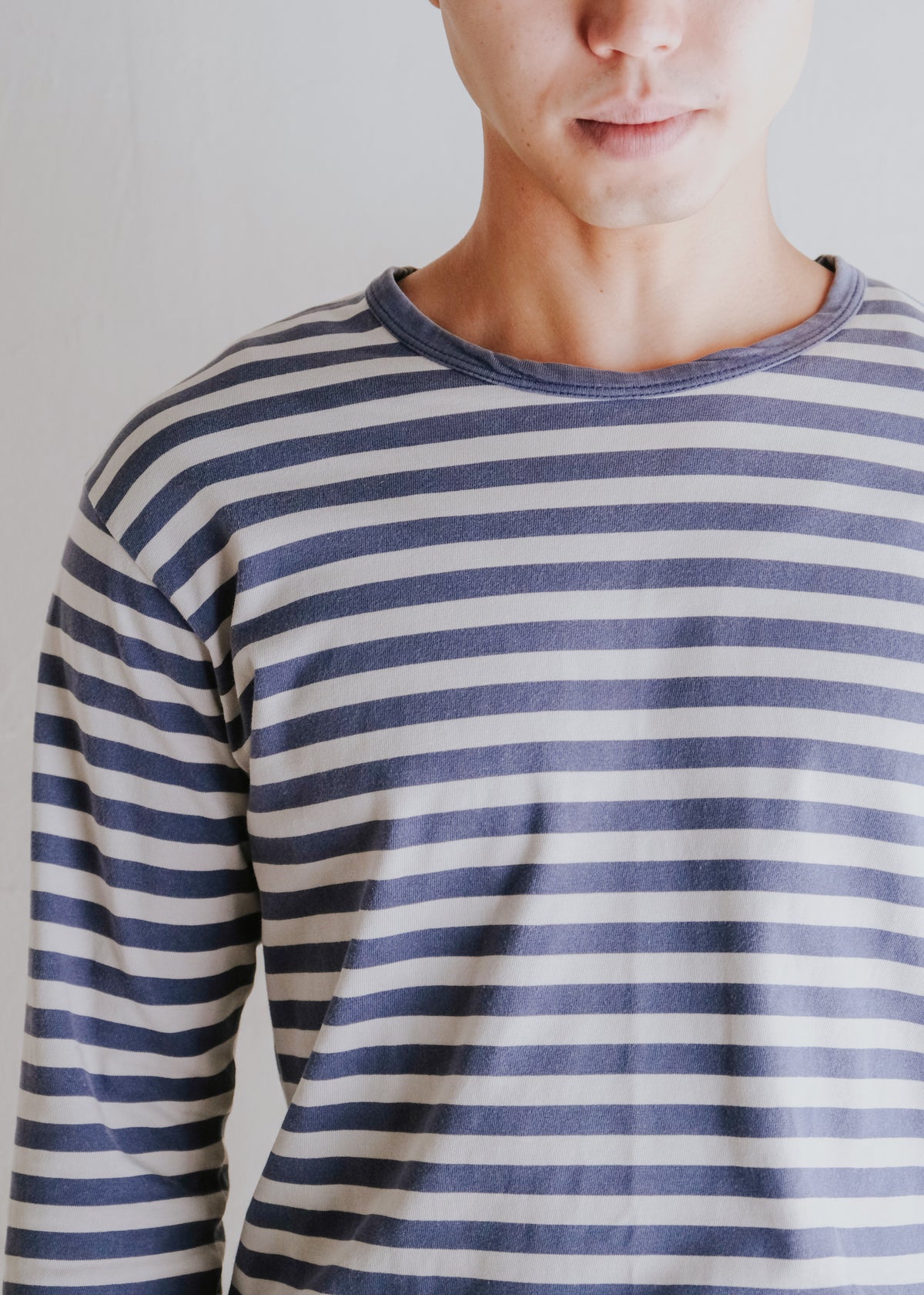 90-00's agnes b. homme stripe cotton long sleeve shirt