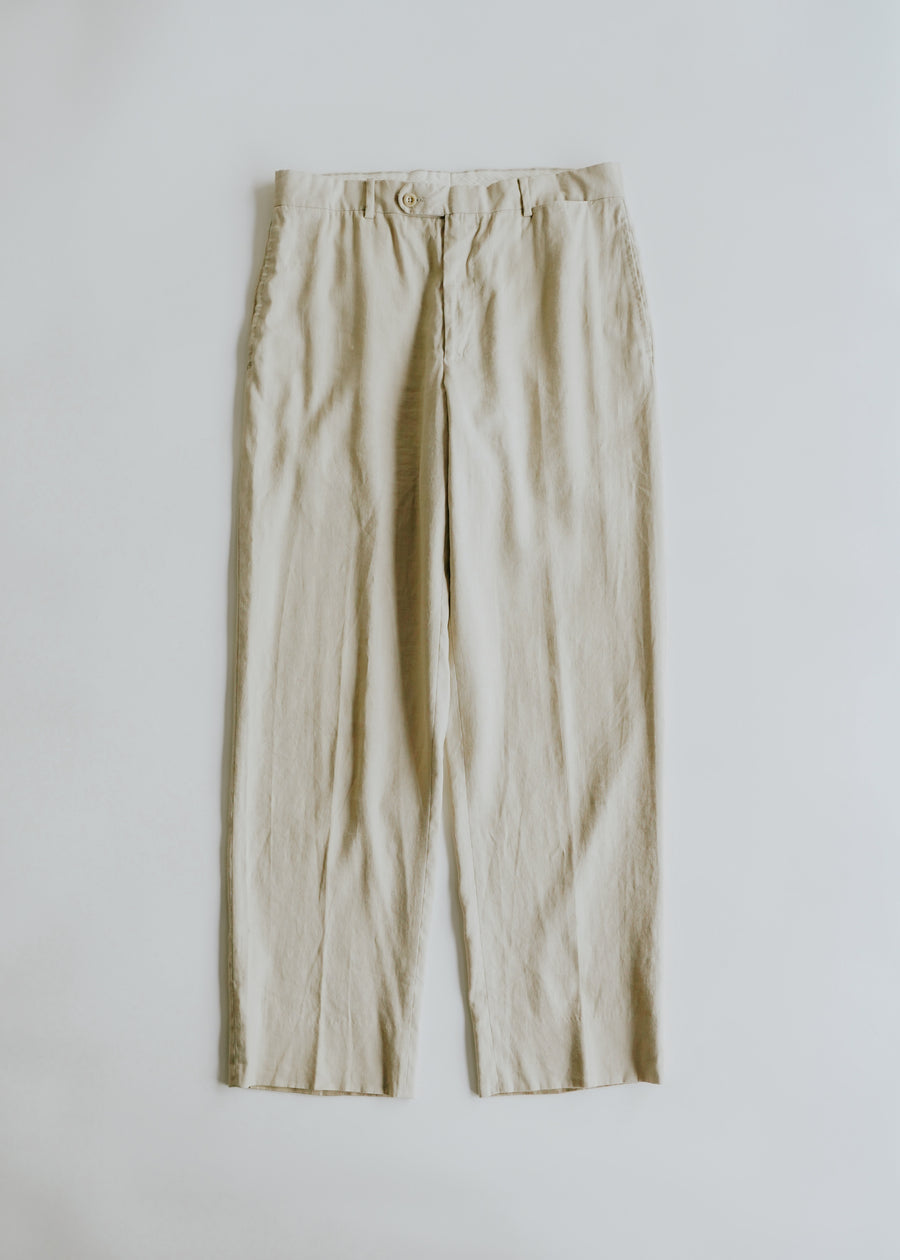90-00's HERMÈS wide straight summer slacks