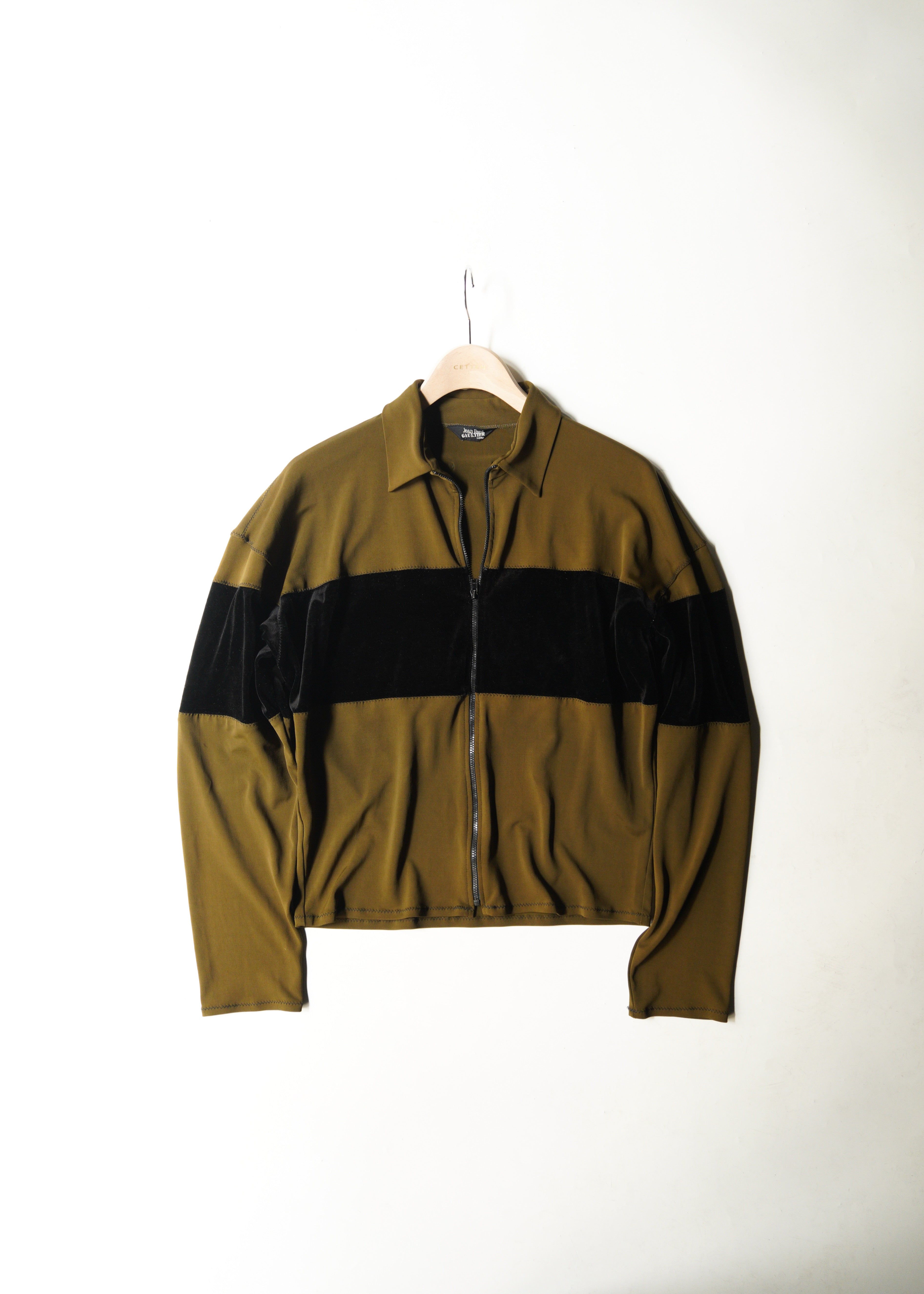 90-00’s Jean Paul Gaultier switching velour zip up jacket