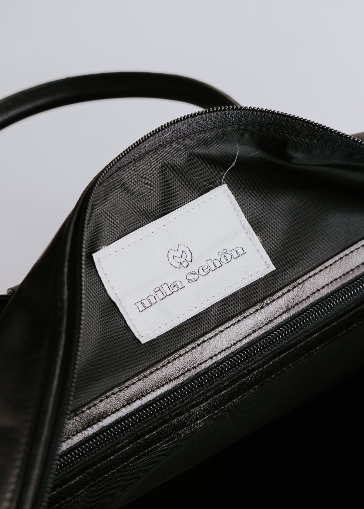 Mila Schon leather boston bag