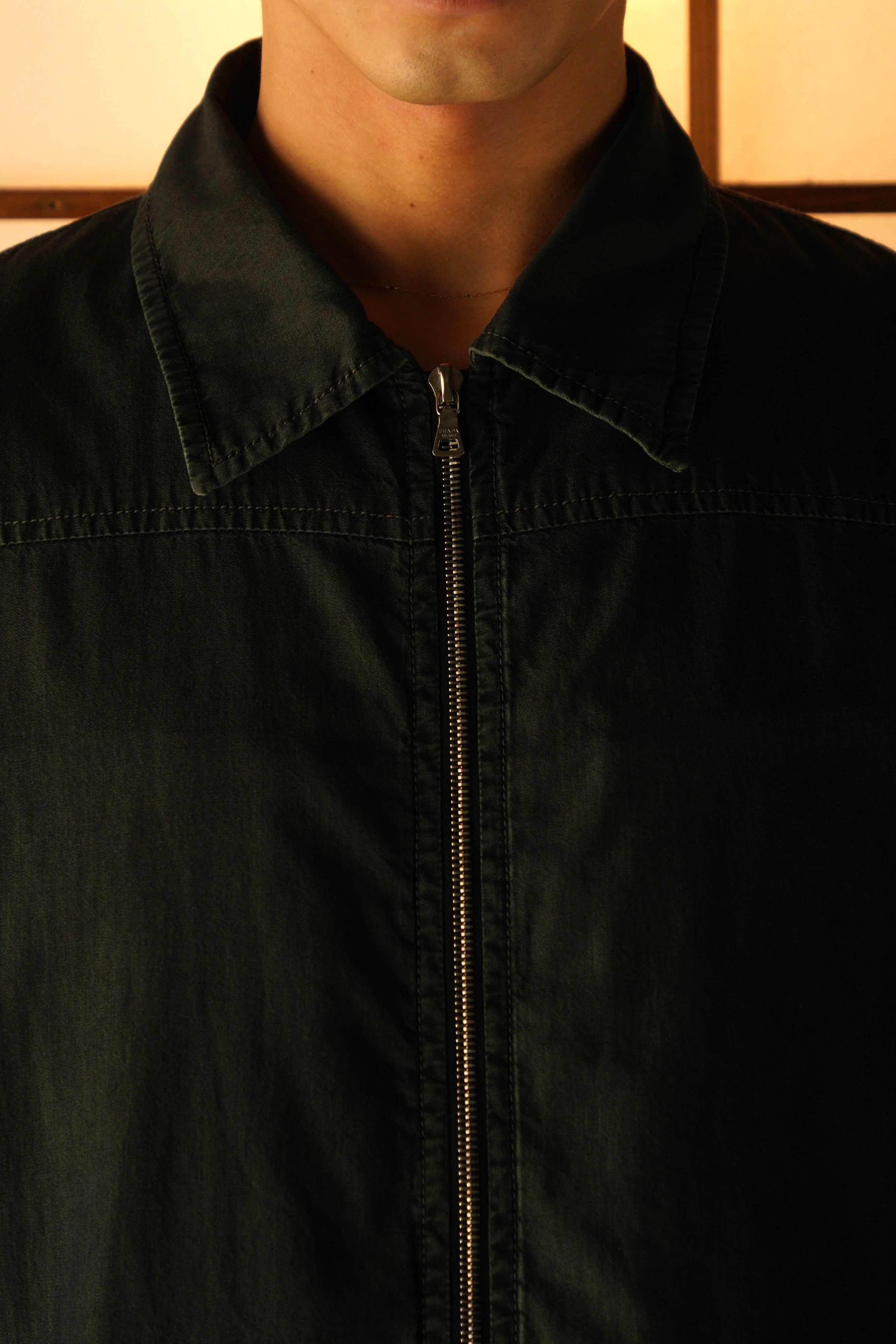 00's PRADA over dye drizzler jacket