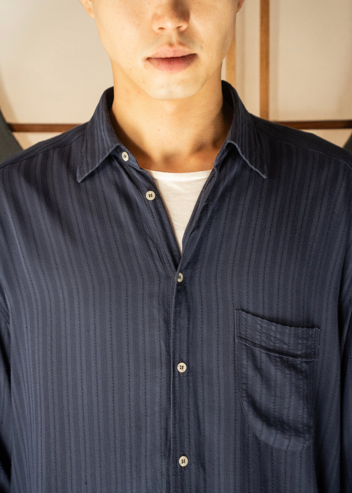90's EMPORIO ARMANI light weight regular collar shirt