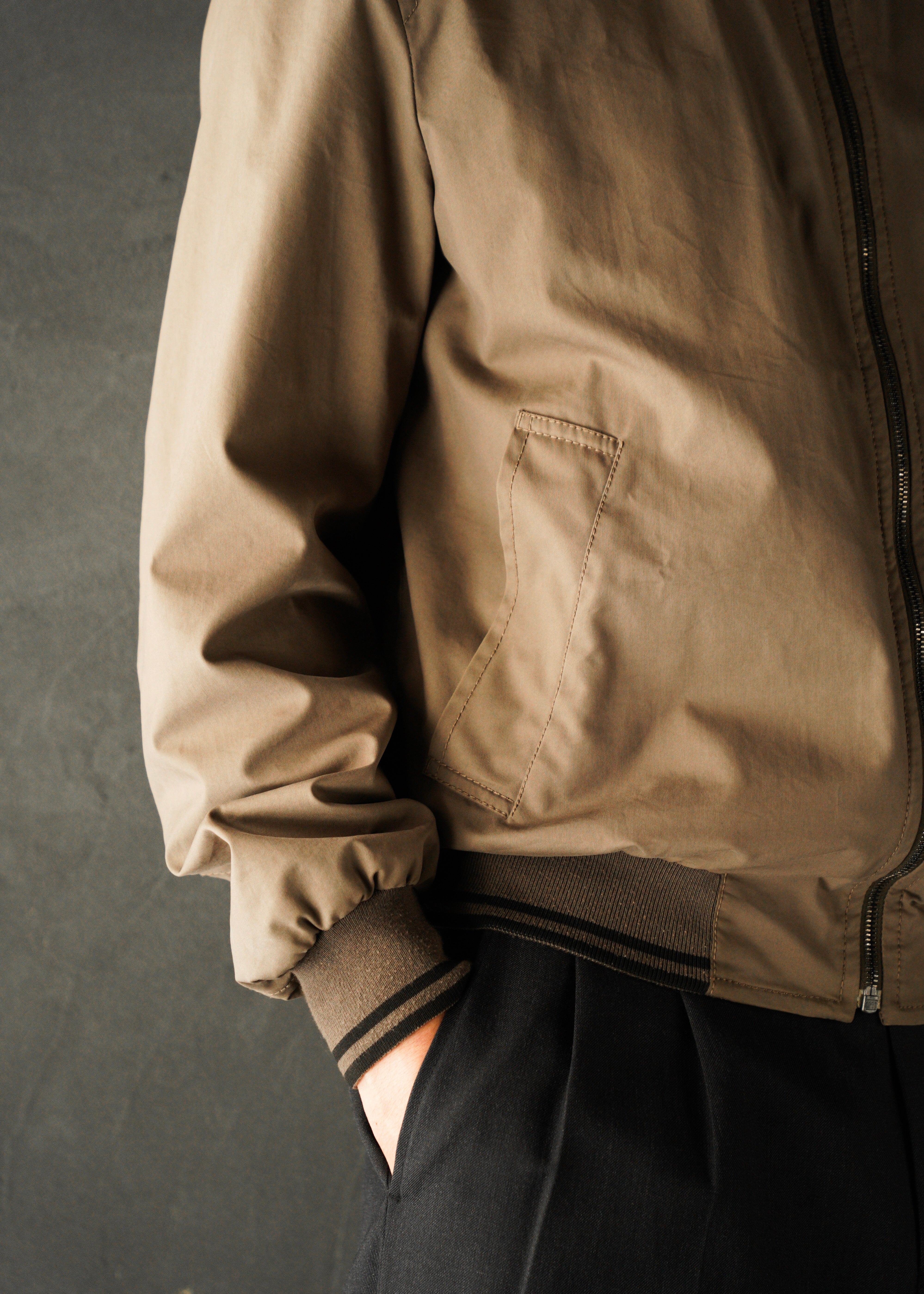 PRADA 2010 zip up nylon blend cotton blouson
