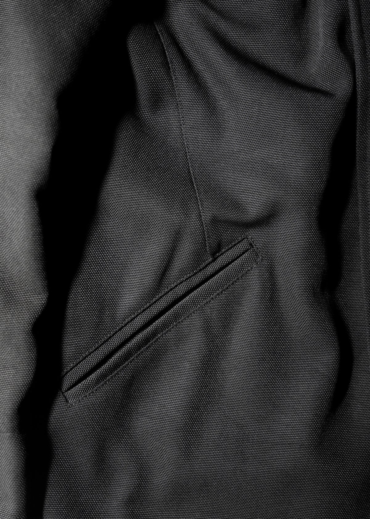 90-00’s Salvatore Ferragamo fly front wool blend nylon half coat