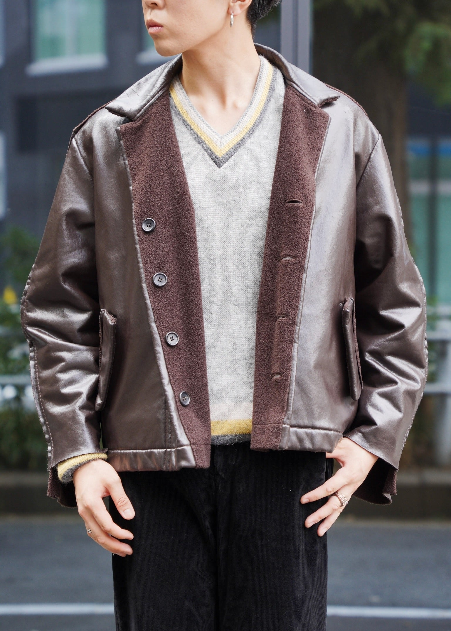 Y's 95AW coating reversible bore blouson