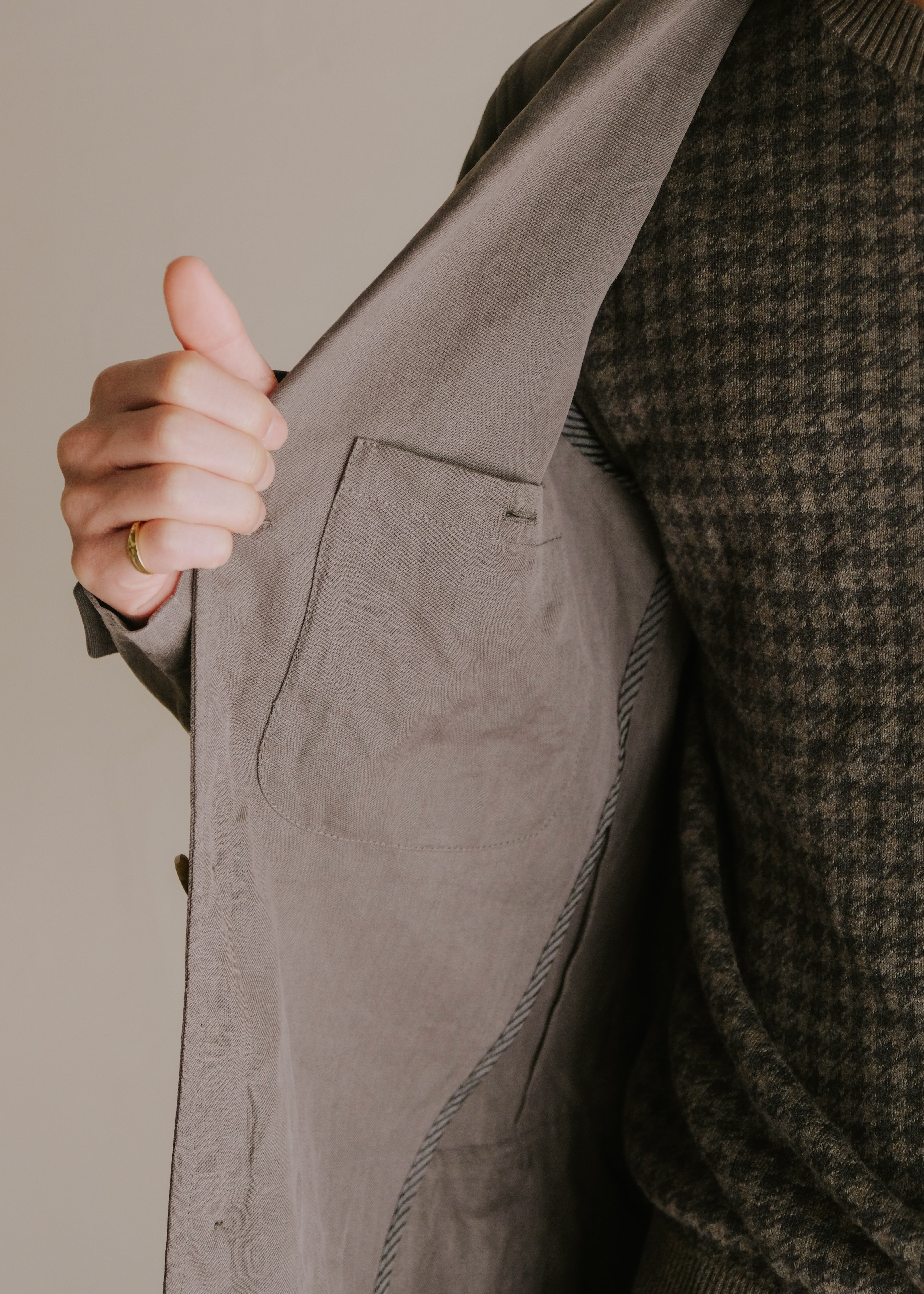 00-10's GIORGIO ARMANI ramie 3-button tailored jacket