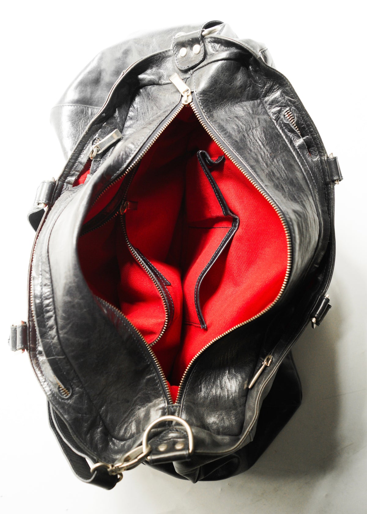 Vintage Genuine leather 2way multi pocket shoulder bag