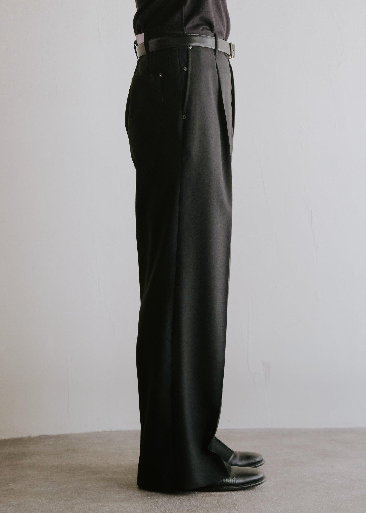 SASAKI SATORU 26SS single tuck wide trousers