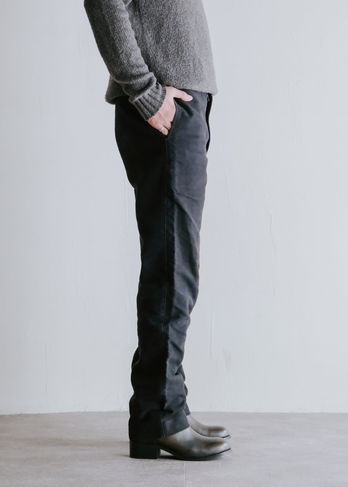 90's A.P.C. cotton moleskin straight trousers