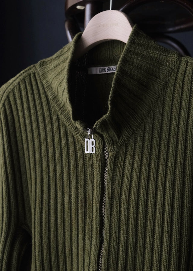 DIRK BIKKEMBERGS 1999AW zip up drivers knit