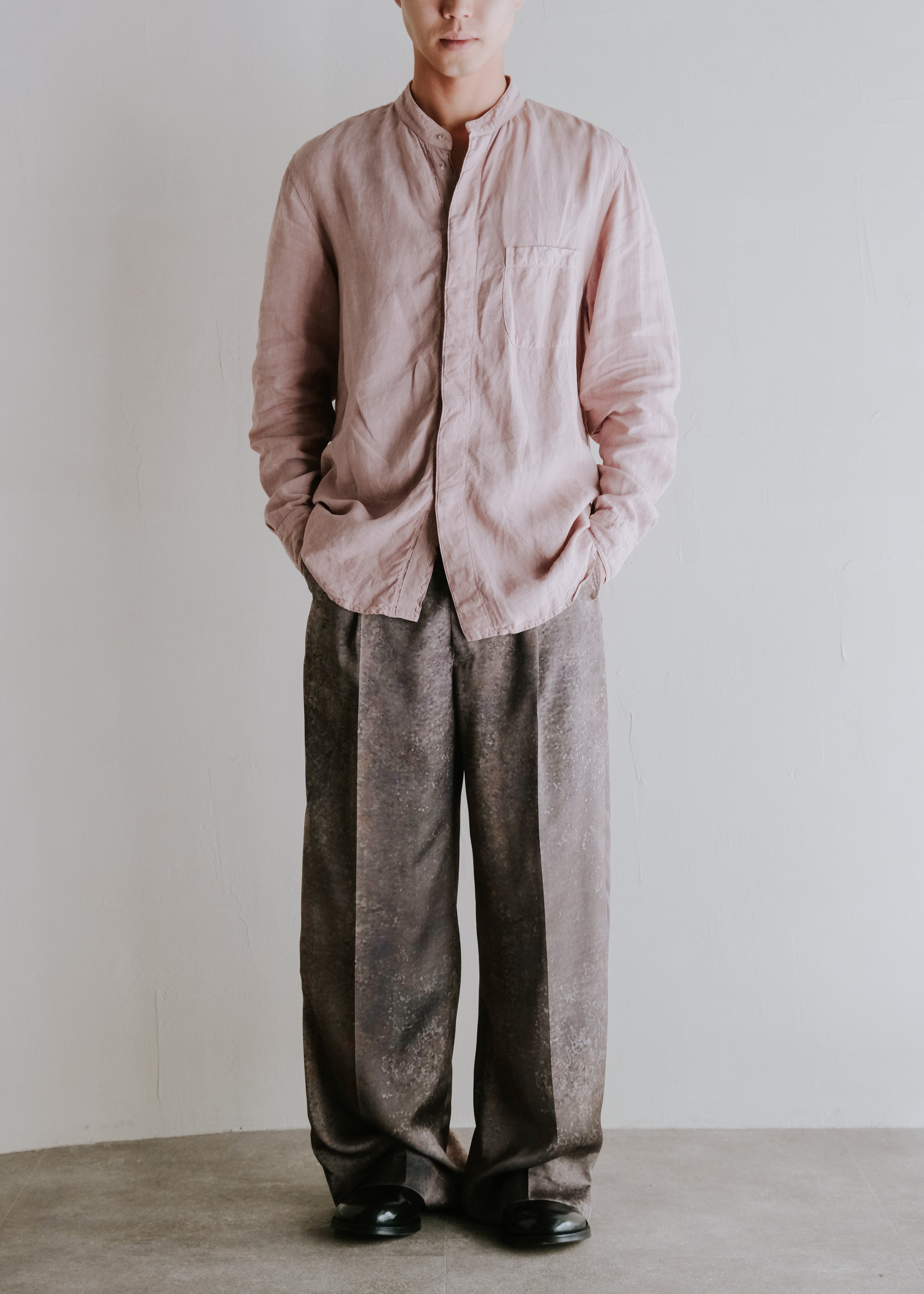 SASAKI SATORU 26SS single tuck wide trousers / Brown