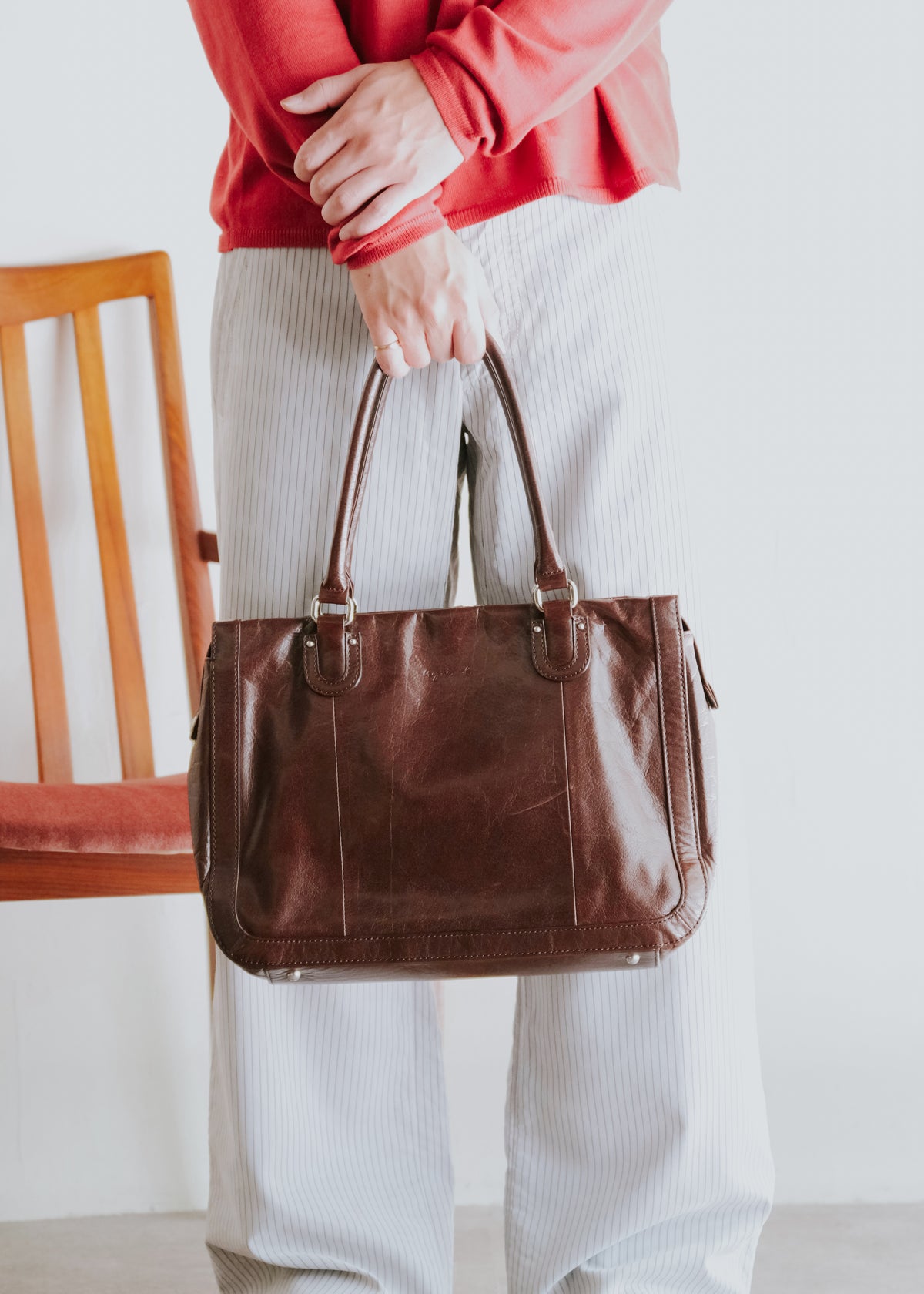 00-10's agnes b. VOYAGE leather duffel bag