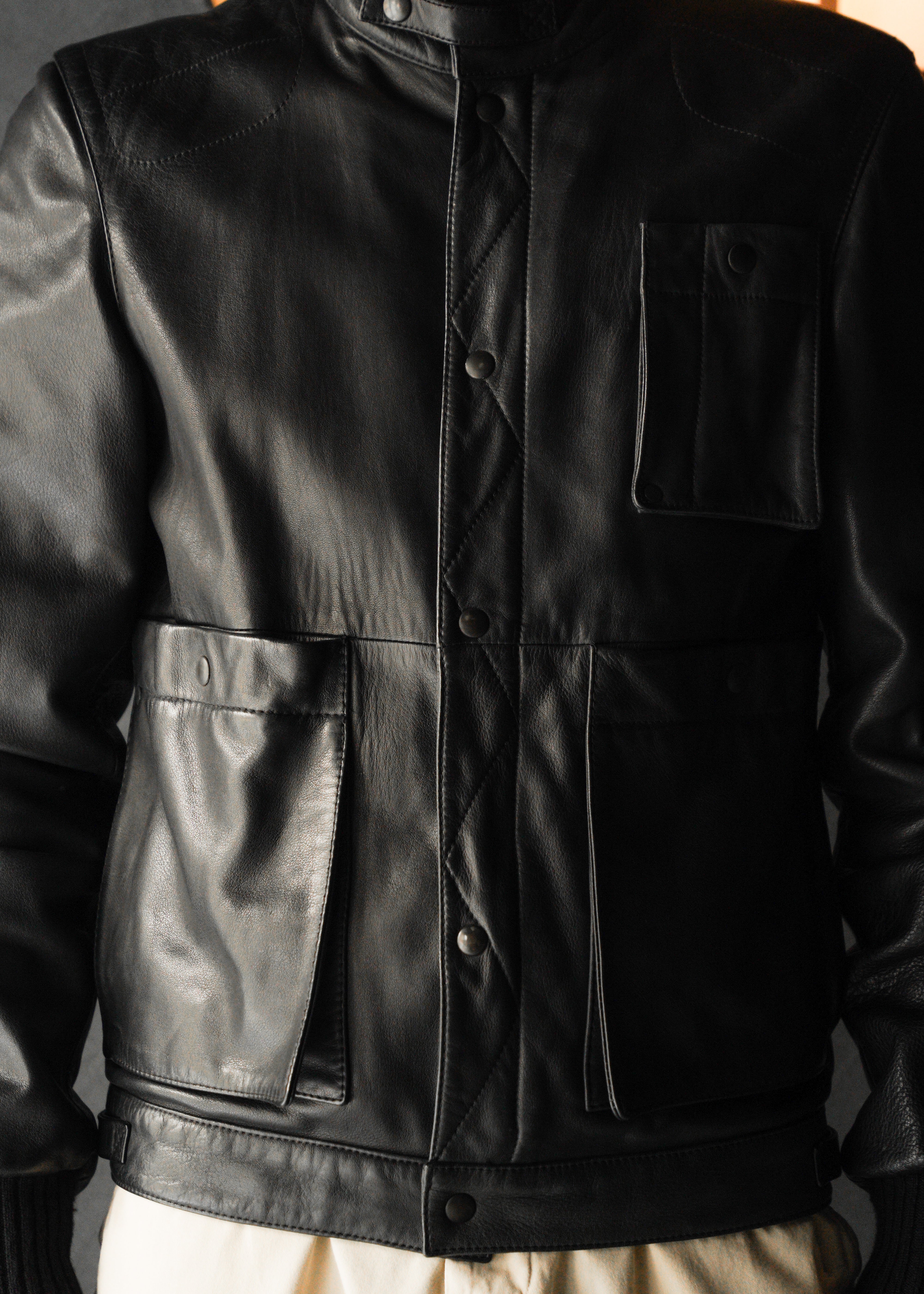 MARTIN MARGIELA 07AW multiple pockets single leather riders jacket