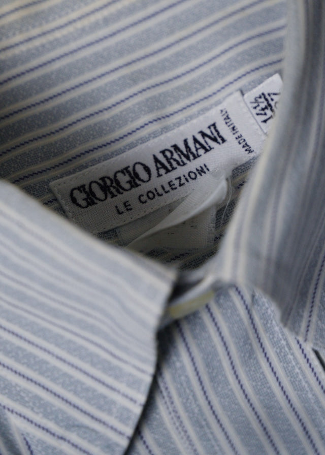 90's GIORGIO ARMANI stripe long tail shirt
