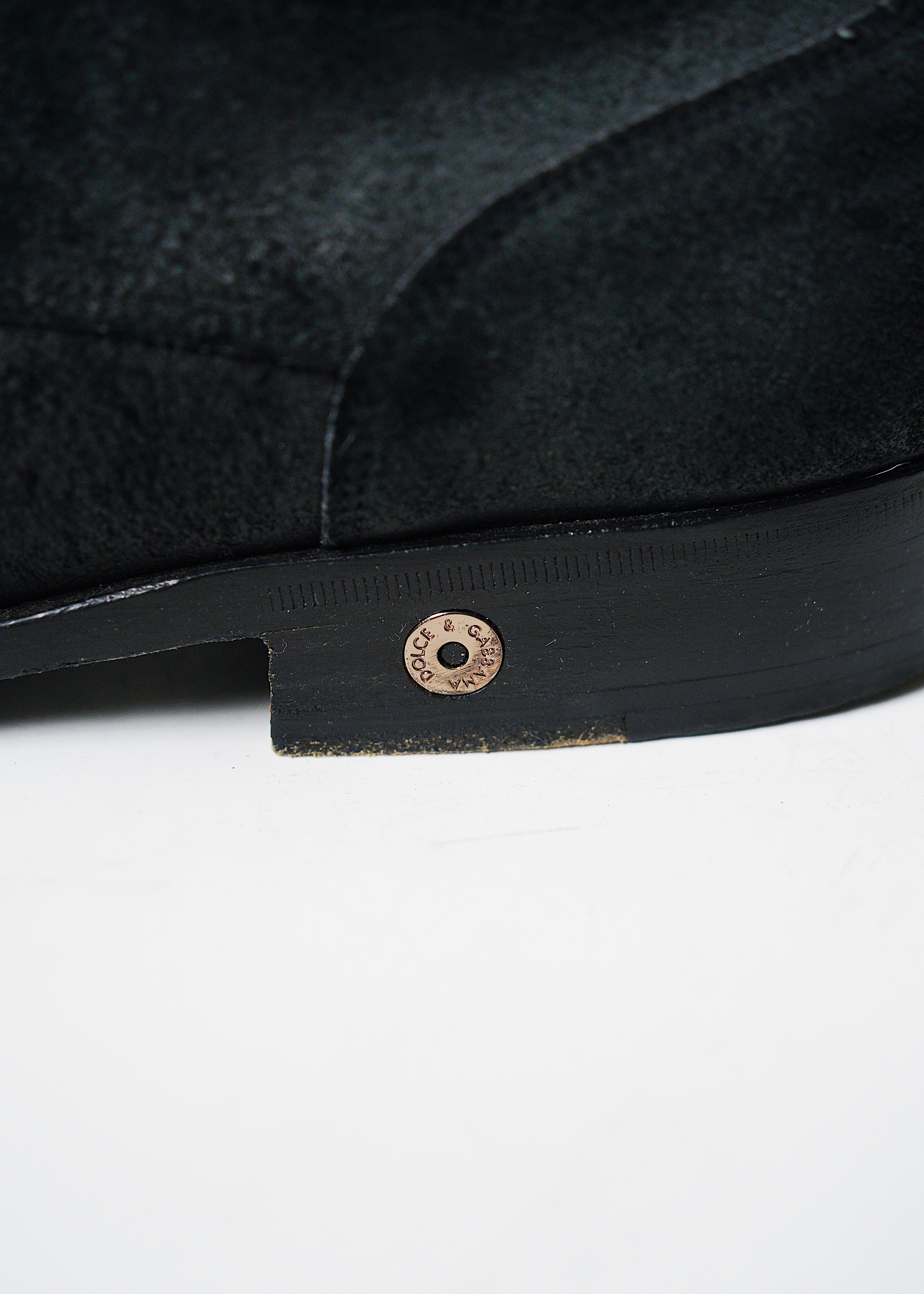 00's DOLCE & GABBANA pointed toe suede leather shoes