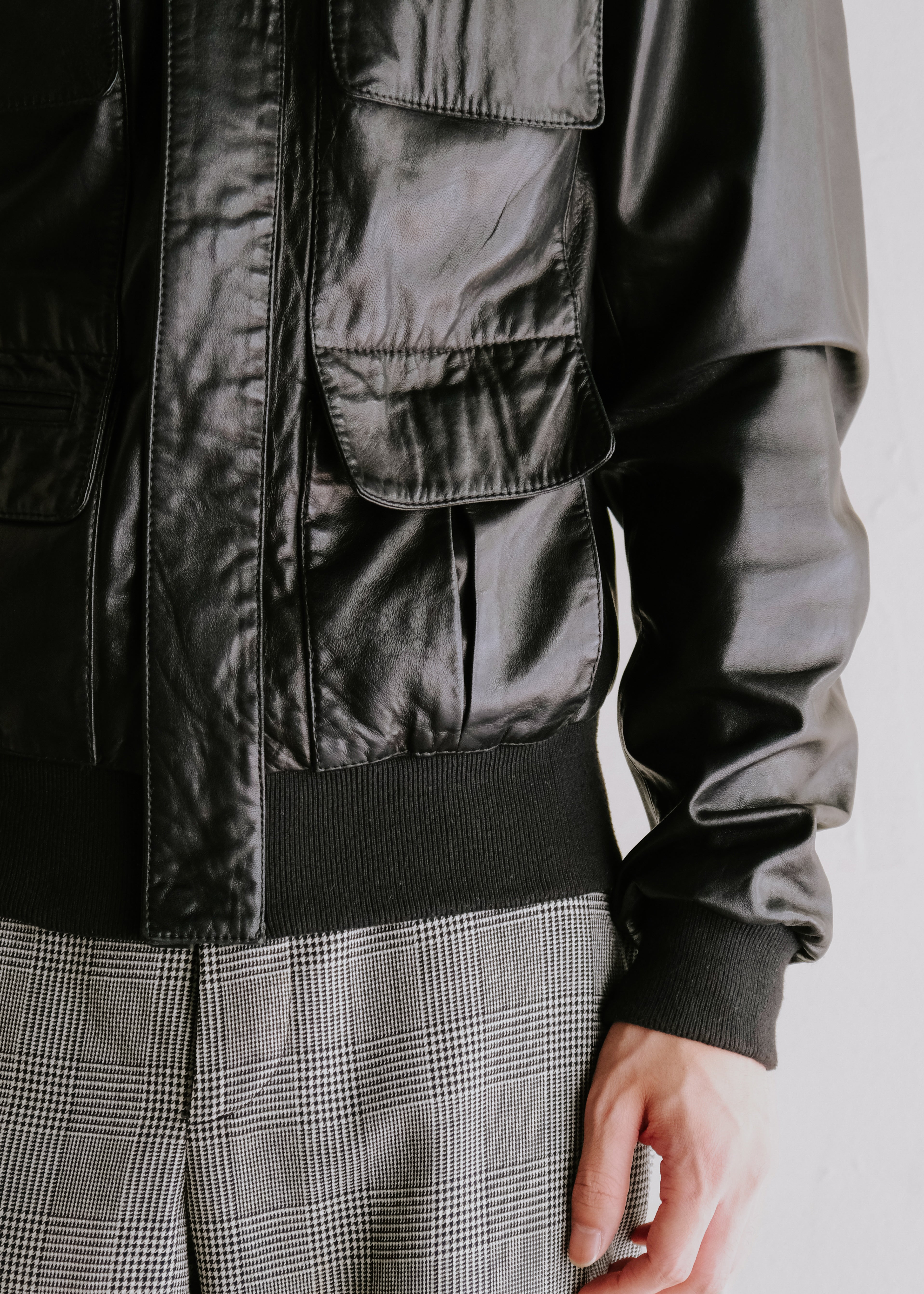 Martin Margiela 08SS multiple pocket military leather jacket