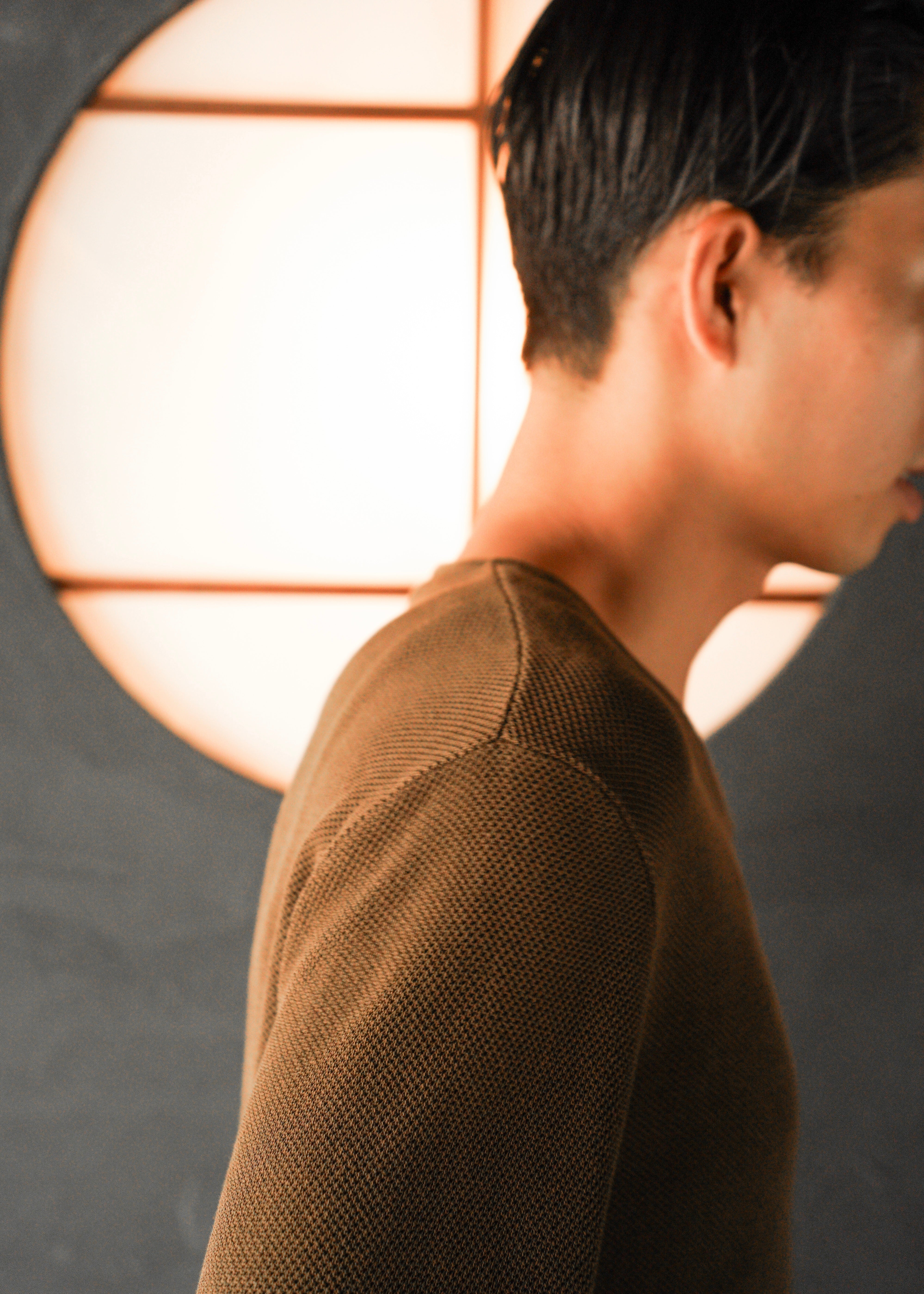 90-00's JIL SANDER v-neck mesh knit