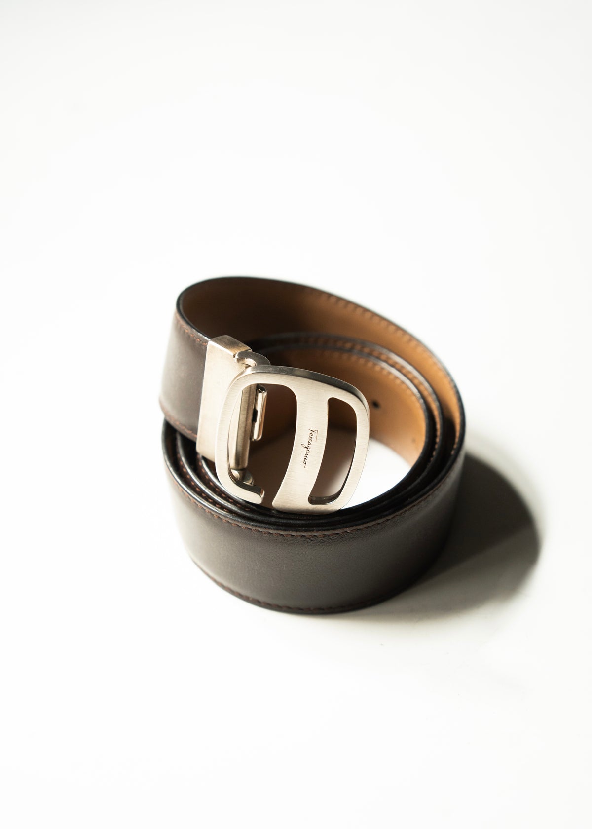 10's Salvatore Ferragamo reversible leather belt