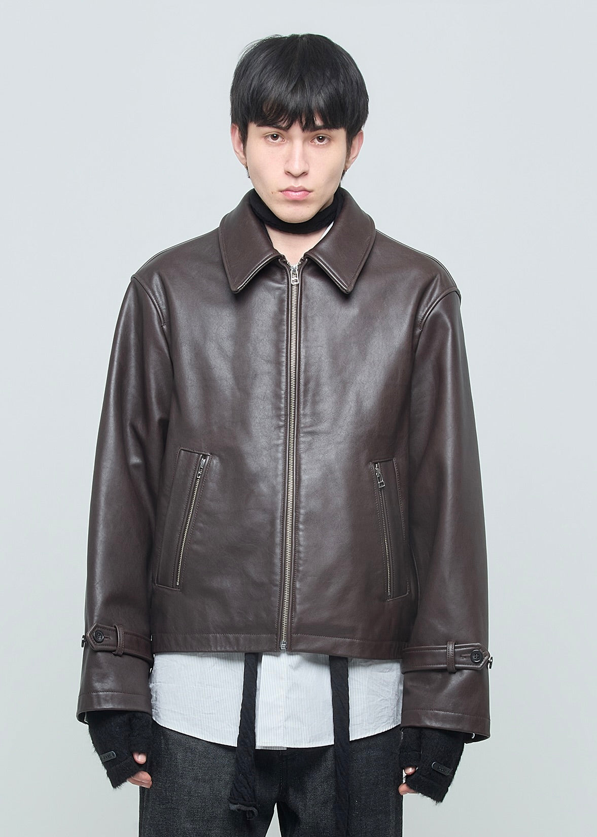 SHOOP 26AW EVERYDAY LEATHER JACKET / Brown