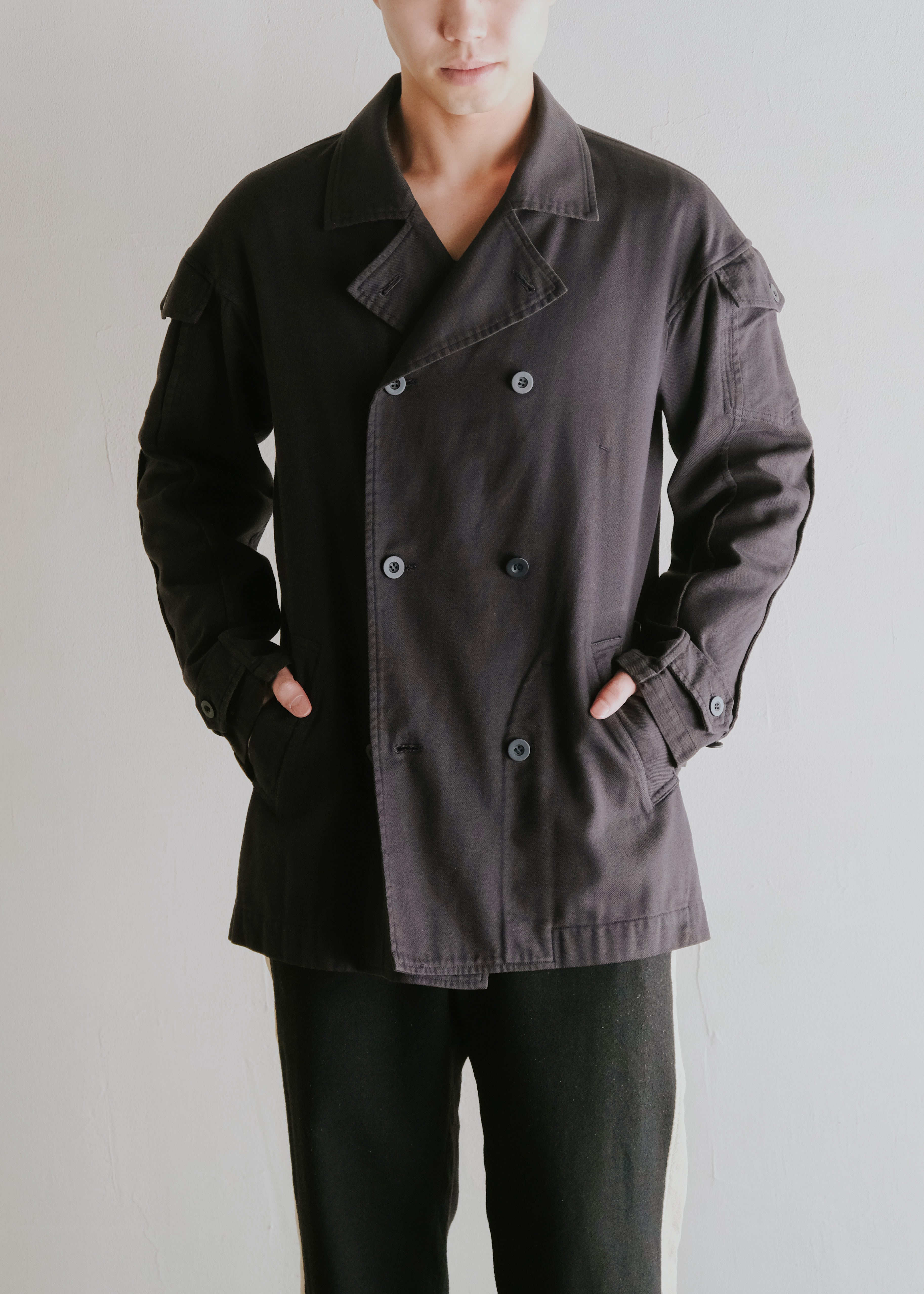FINAL HOME 14SS multiple pocket cotton peacoat