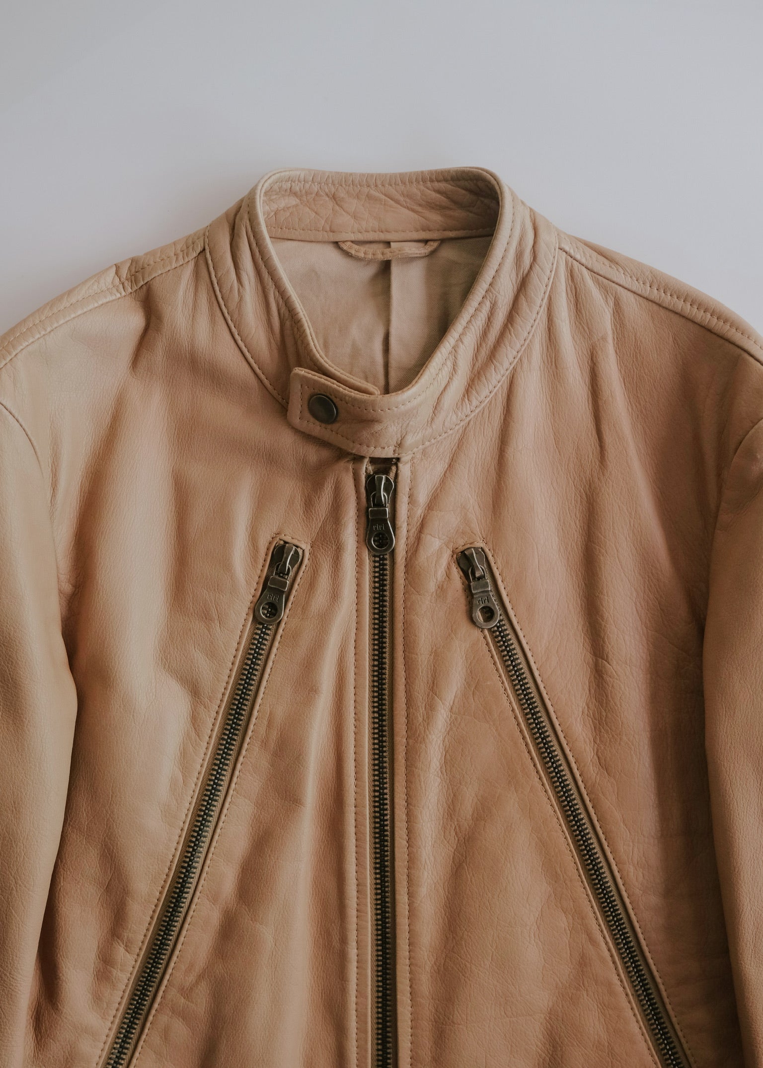 Martin Margiela 08SS 5 zip leather riders jacket